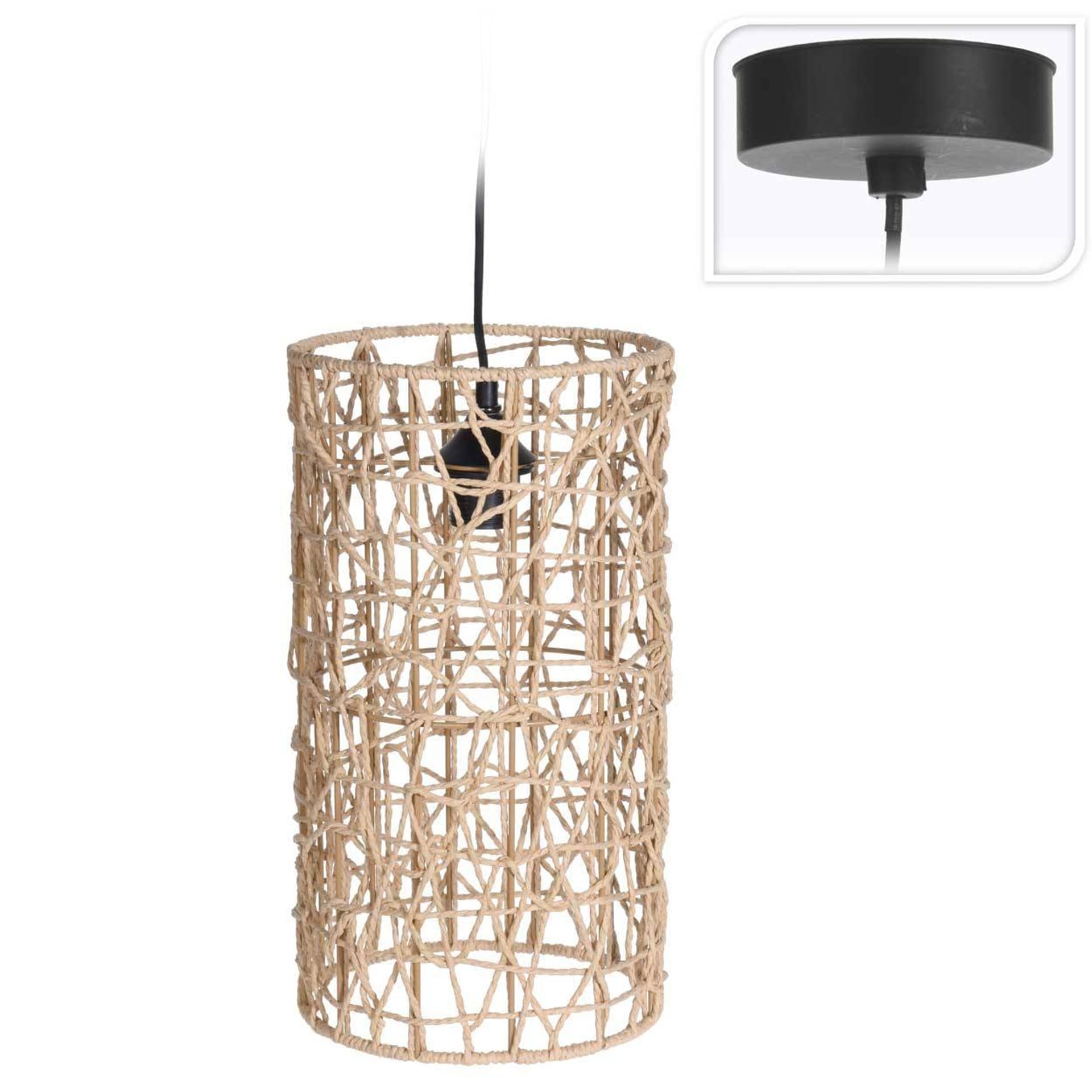 

Lampa sufitowa pleciona Boho 40x22 cm