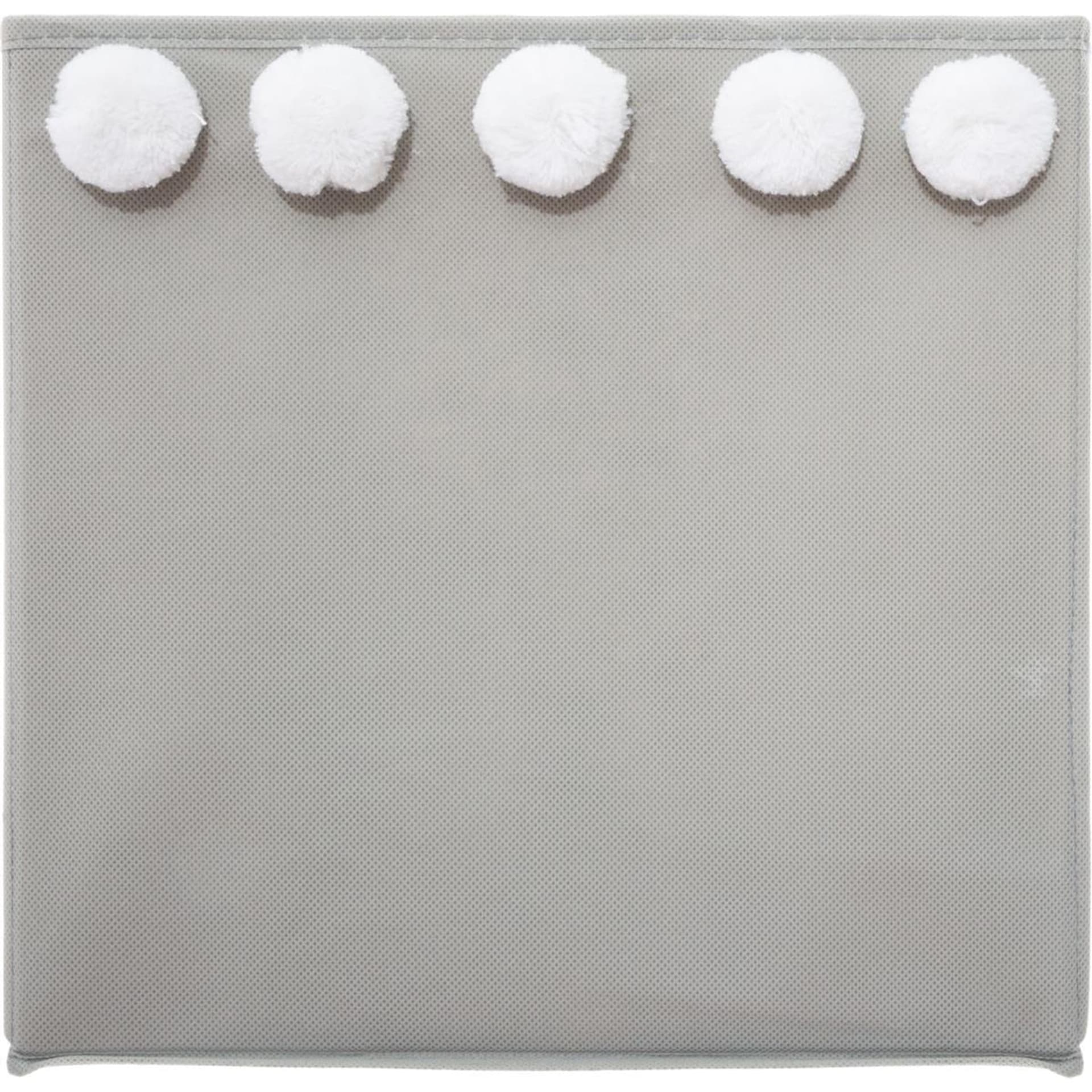 

Kosz tekstylny na zabawki Pompons Grey