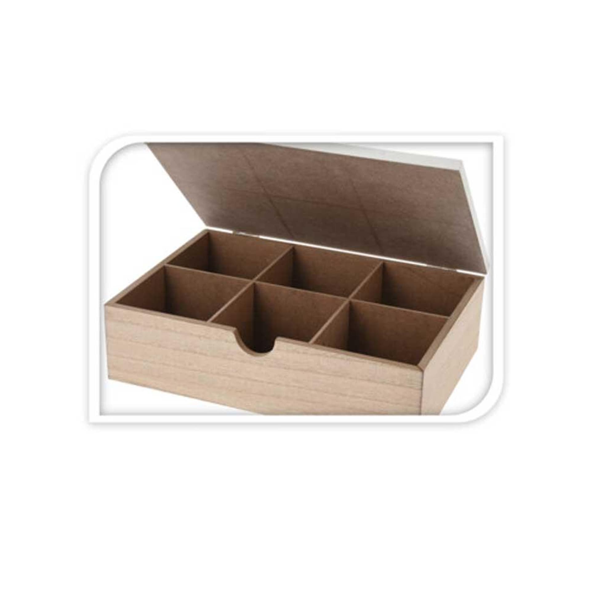 

Pudełko na herbatę drewniane białe 24 cm