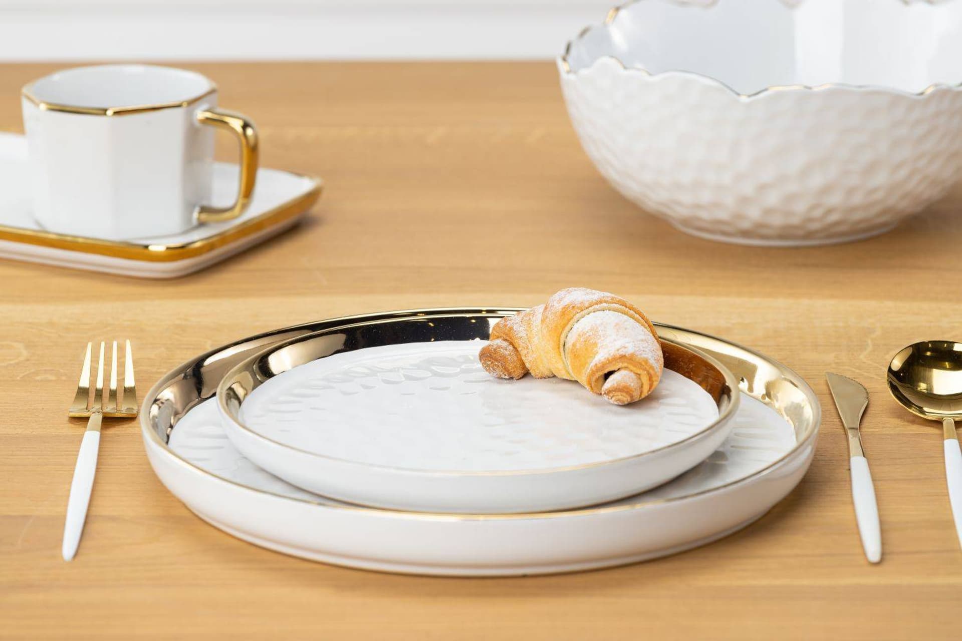

Okrągła taca dekoracyjna Lija White 20cm