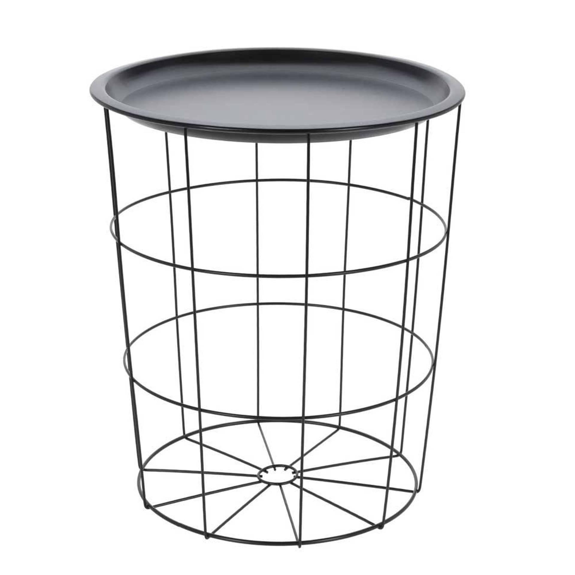 

Druciany stolik kawowy czarny 40 cm