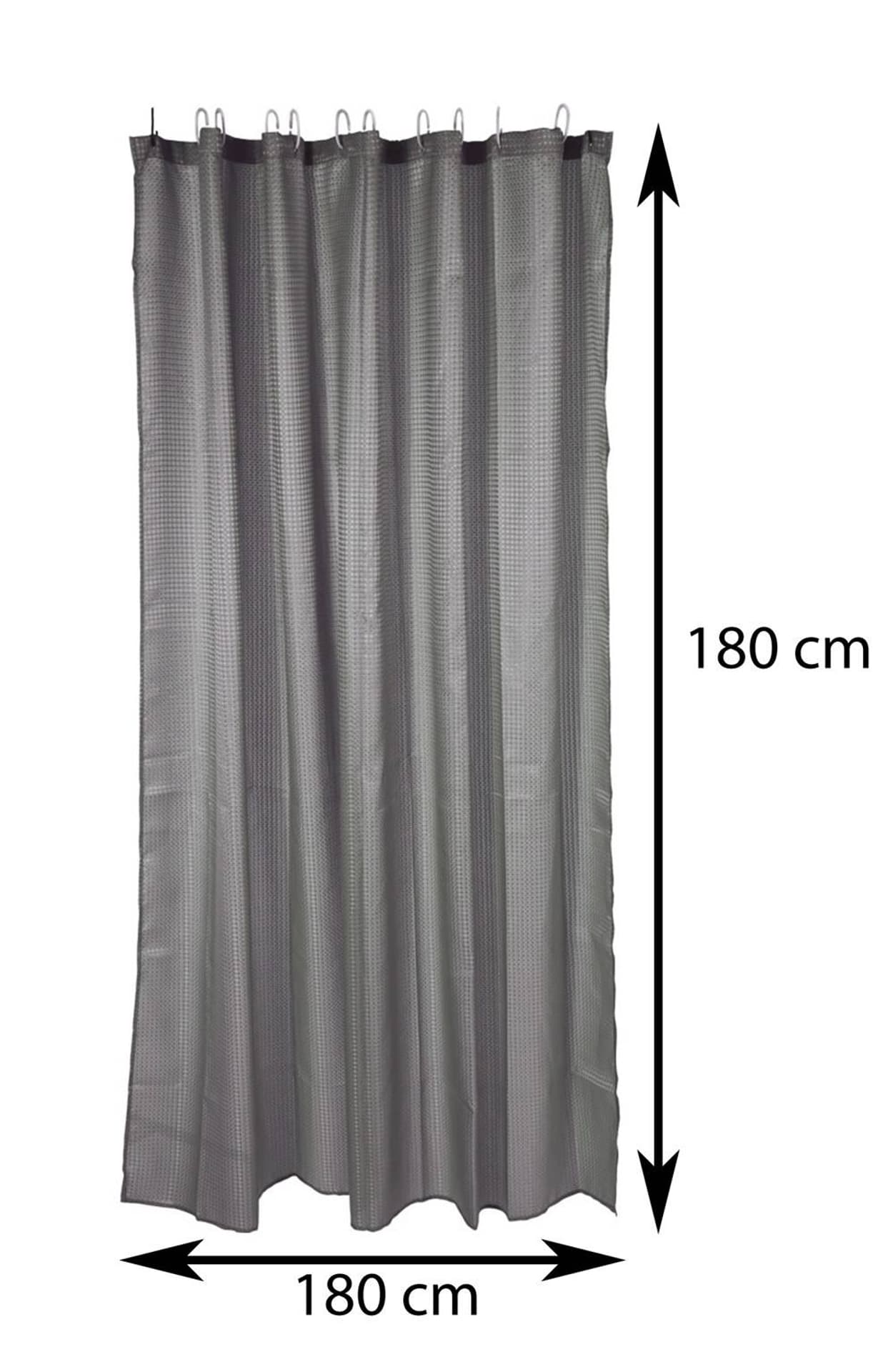 

Zasłona prysznicowa szara 180 cm