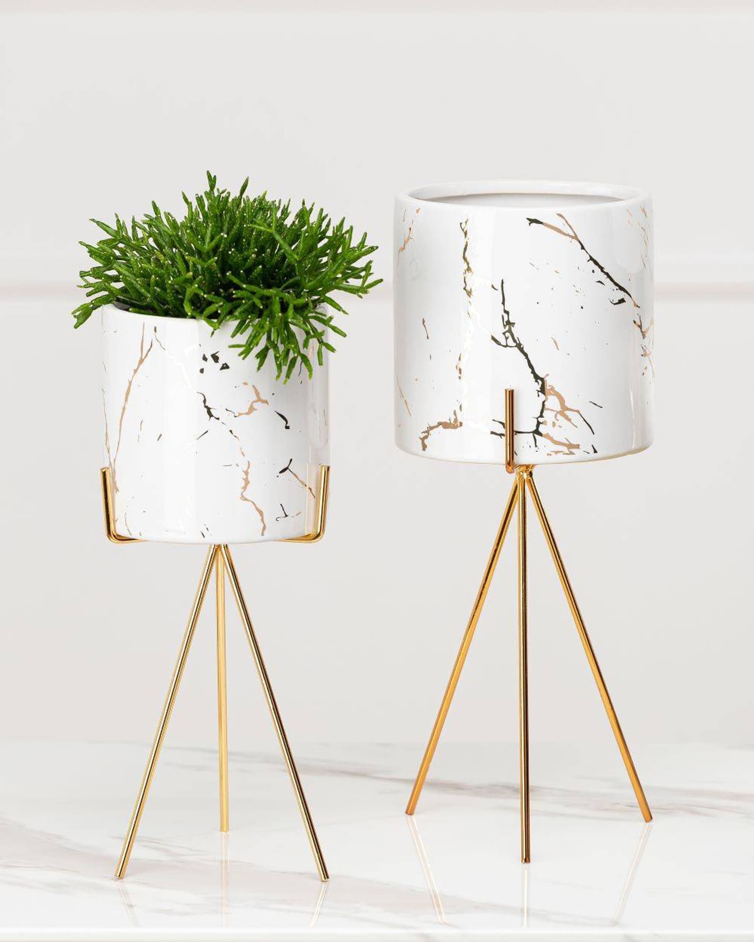 

Doniczka Emma Gold White 28 cm