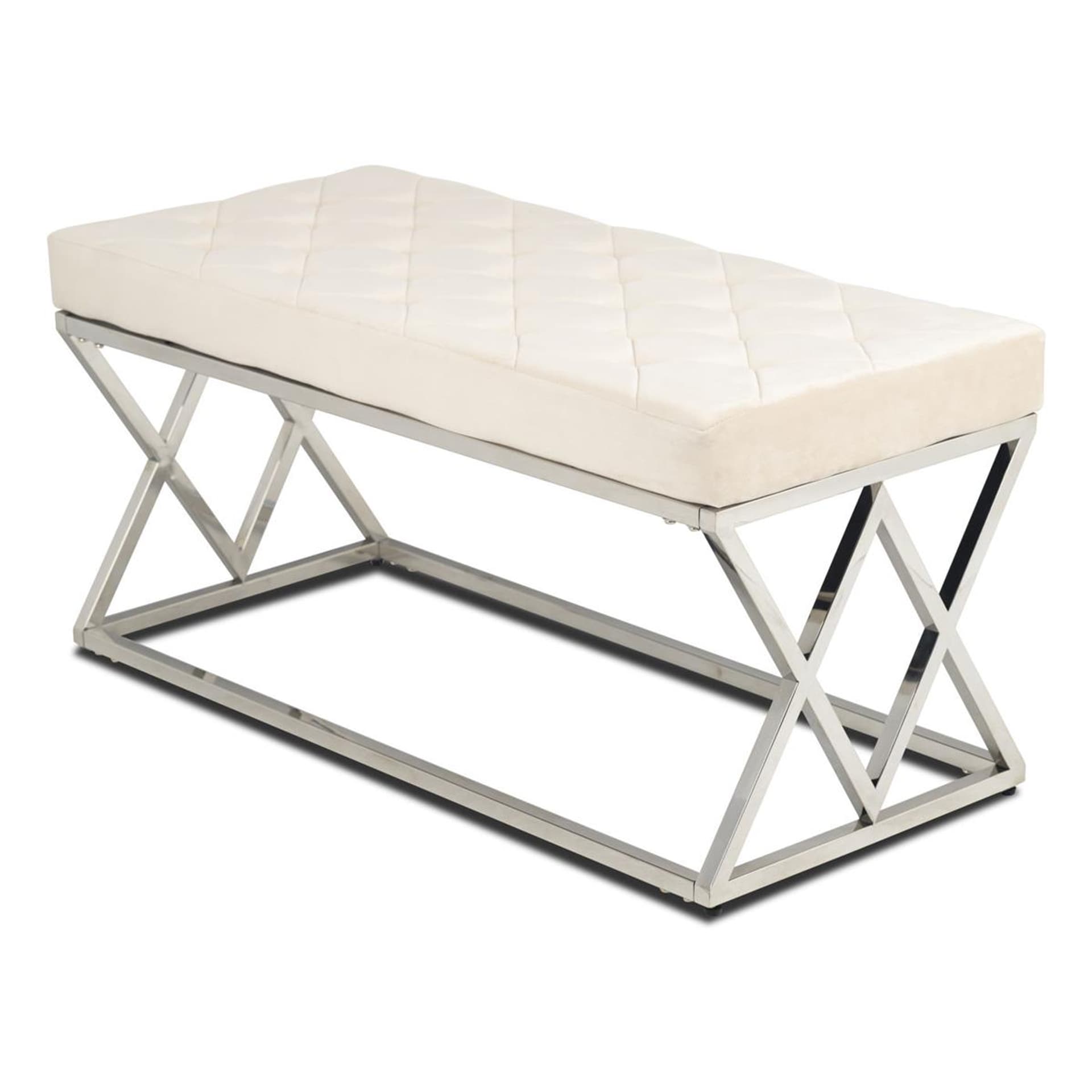 

Pikowane siedzisko Timantti Silver White