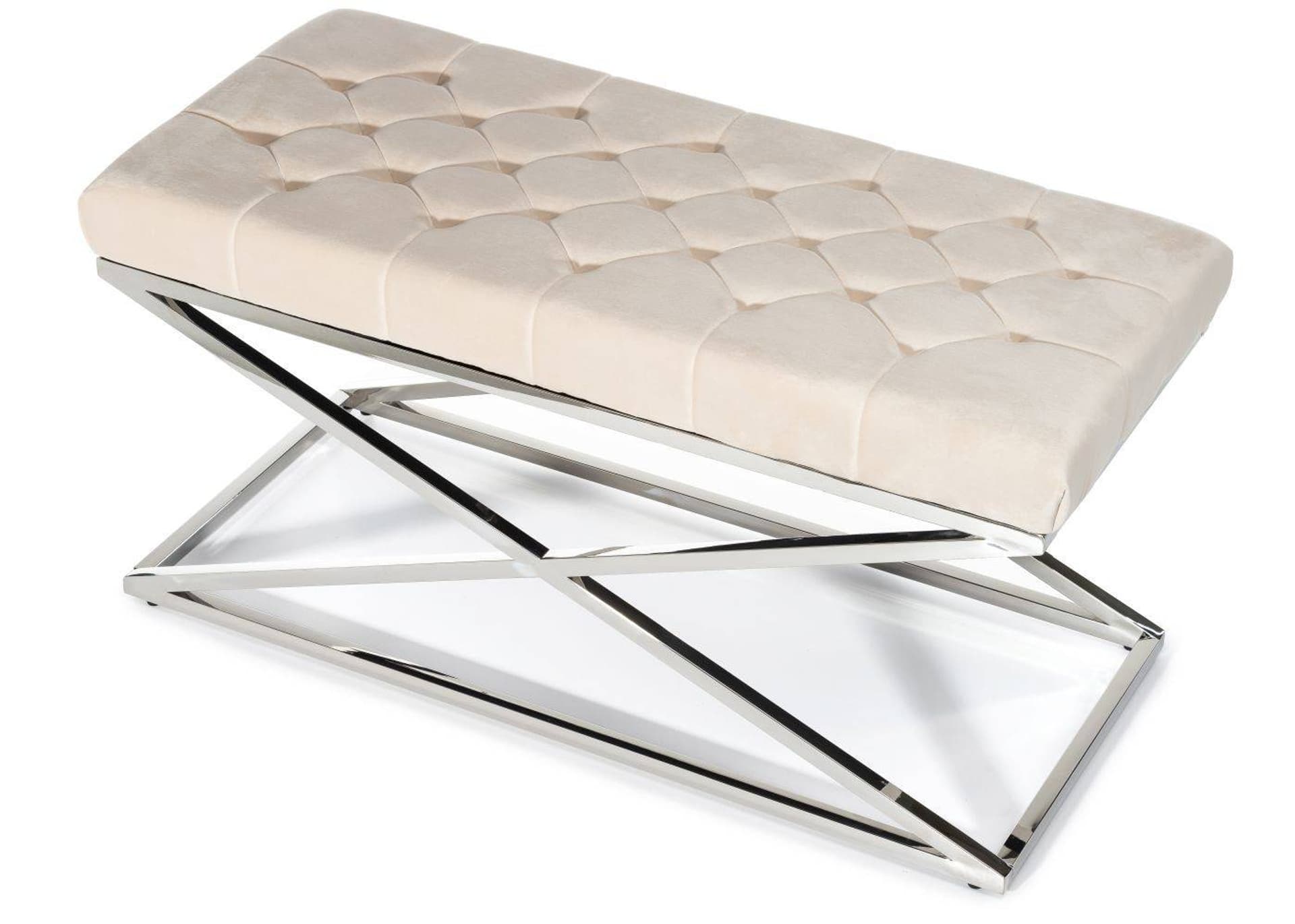

Ławka pikowana Saliba Silver White