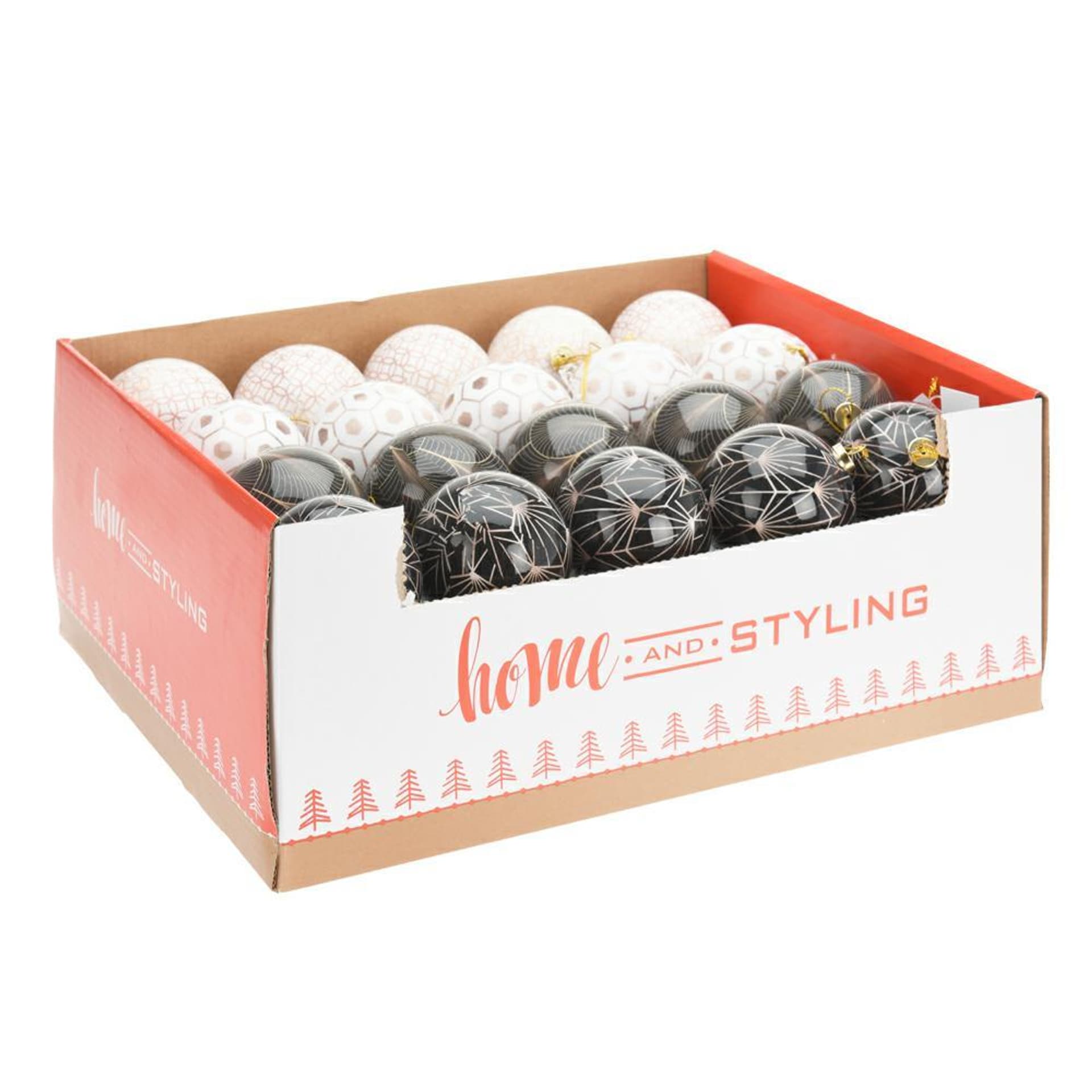 

Bombki choinkowe Glamour 8 cm 40 szt
