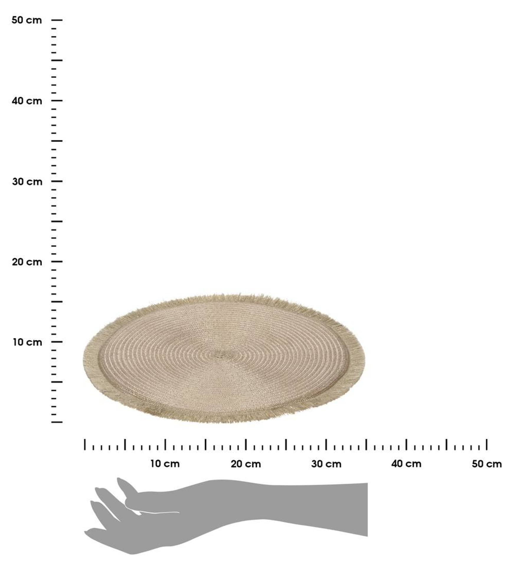 

Podkładka na stół okrągła złota 35 cm