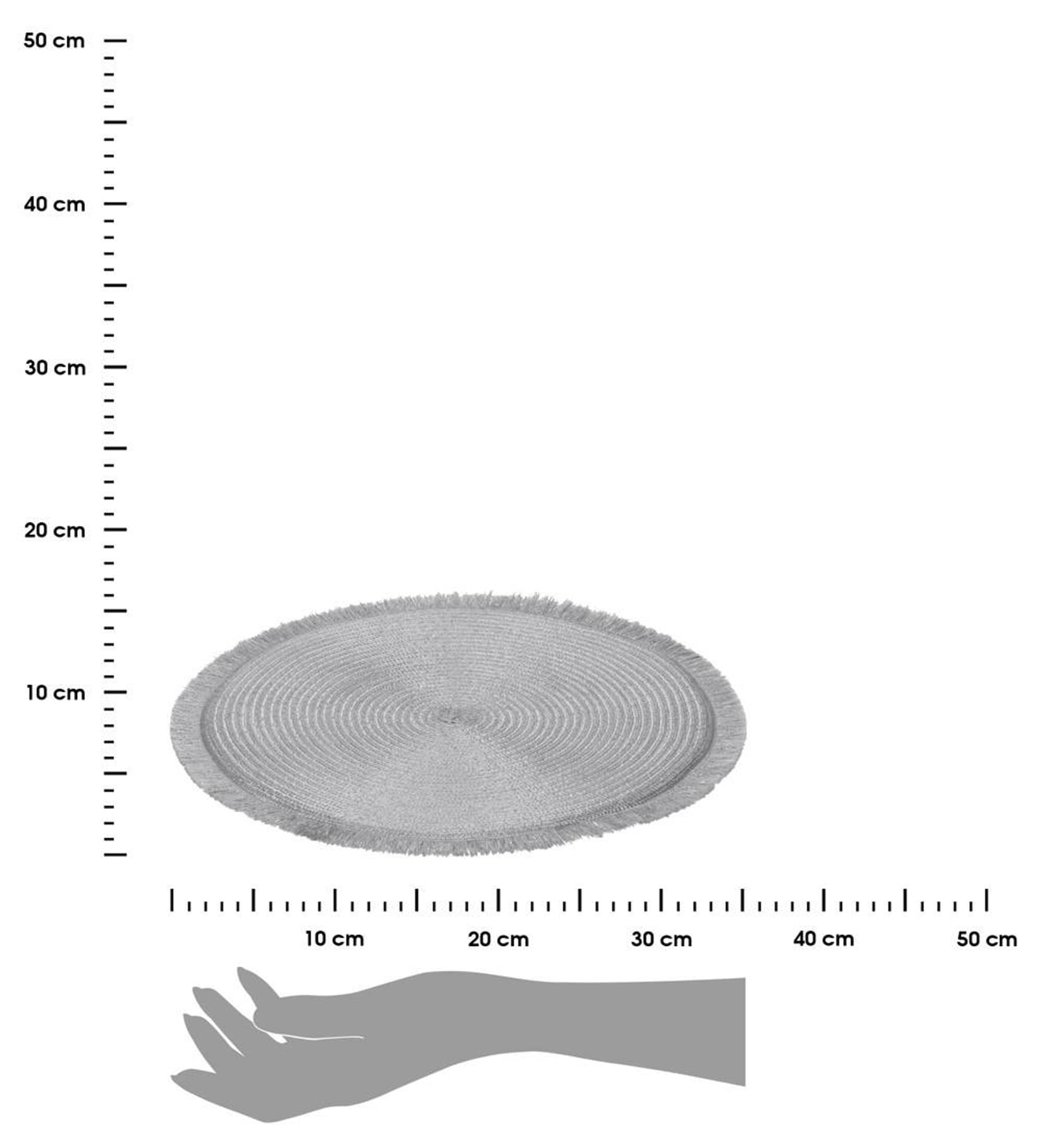 

Podkładka na stół okrągła srebrna 35 cm