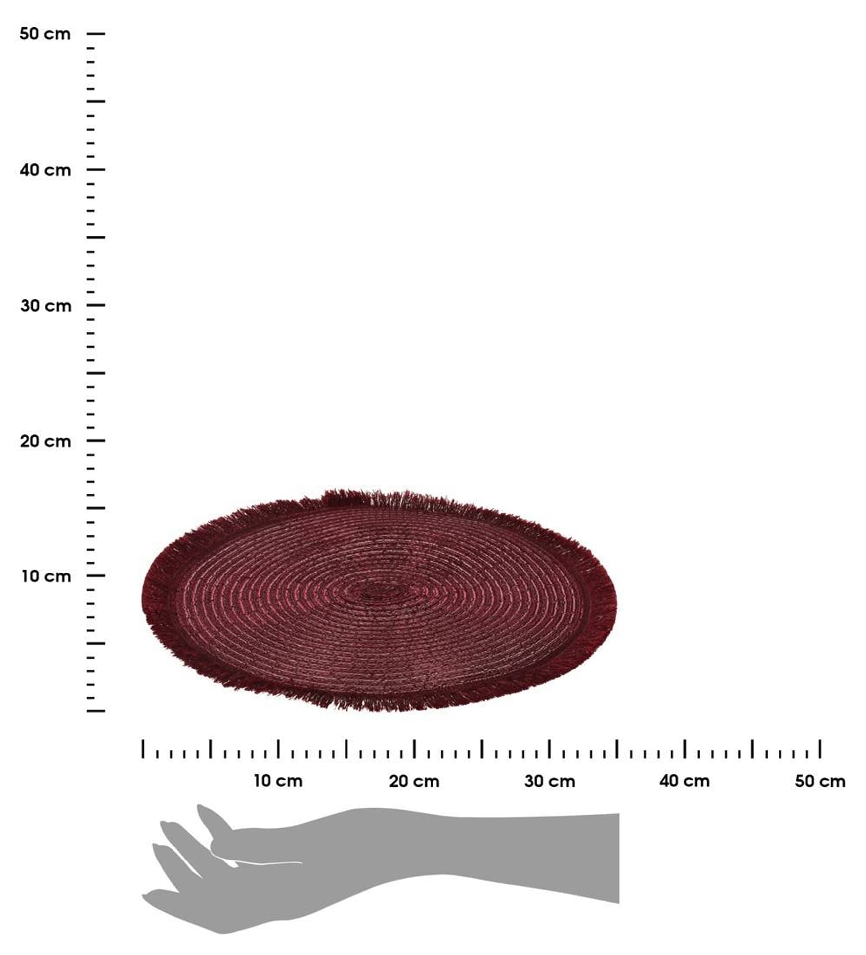 

Podkładka na stół okrągła burgund 35 cm