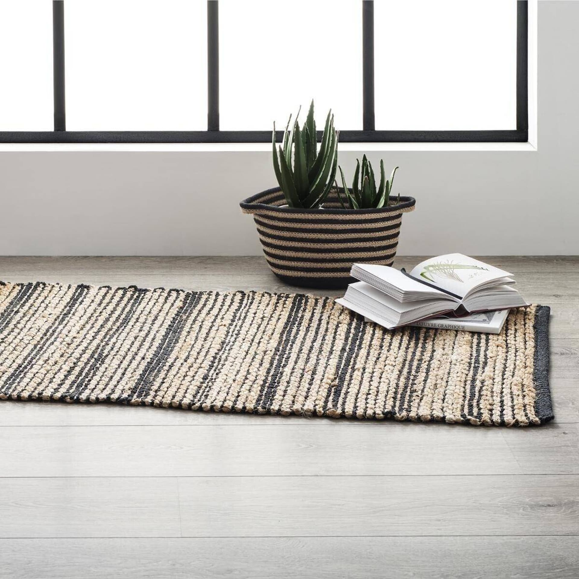 

Dywan jutowy Chenil Black 70x140 cm