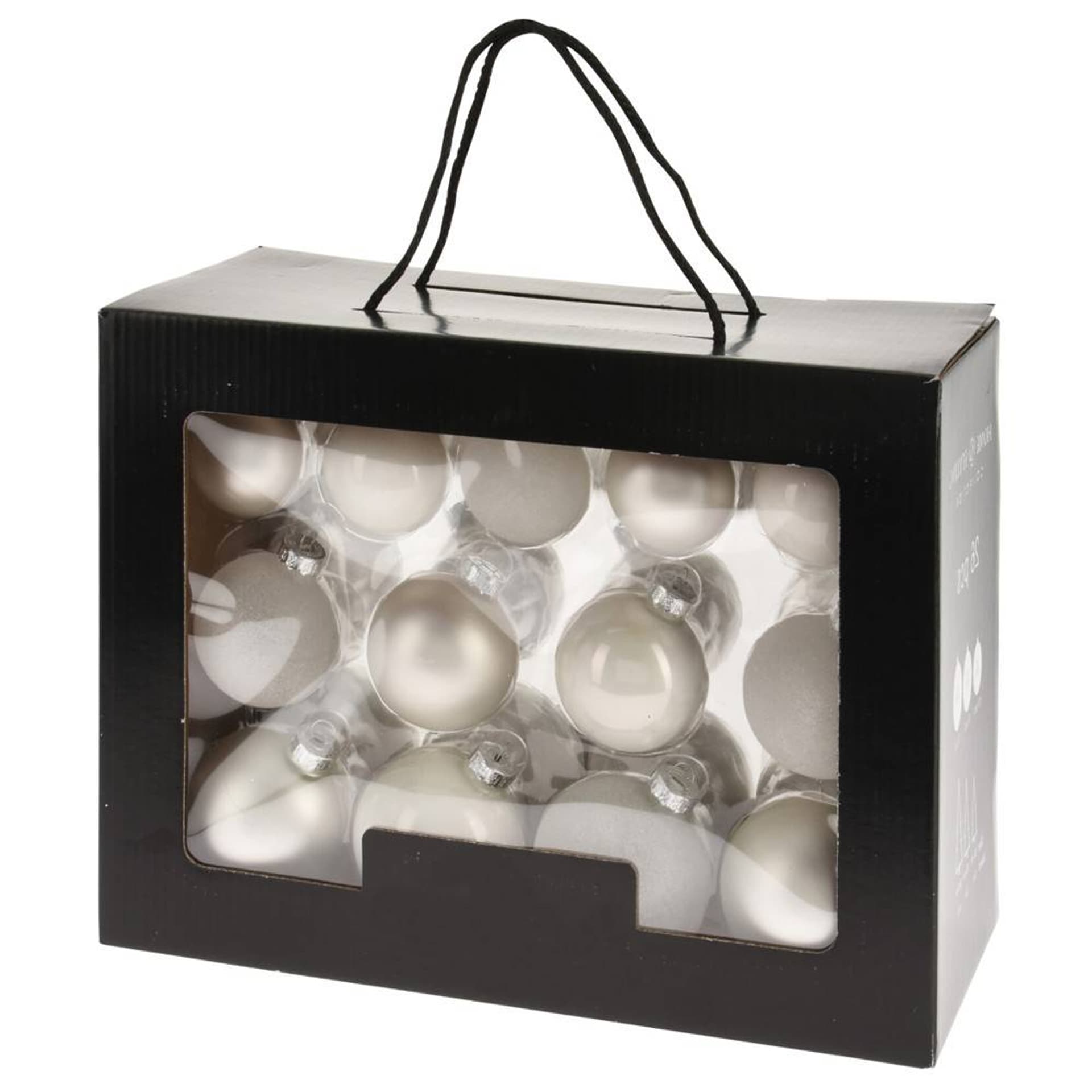 

Bombki choinkowe szklane białe 26 szt