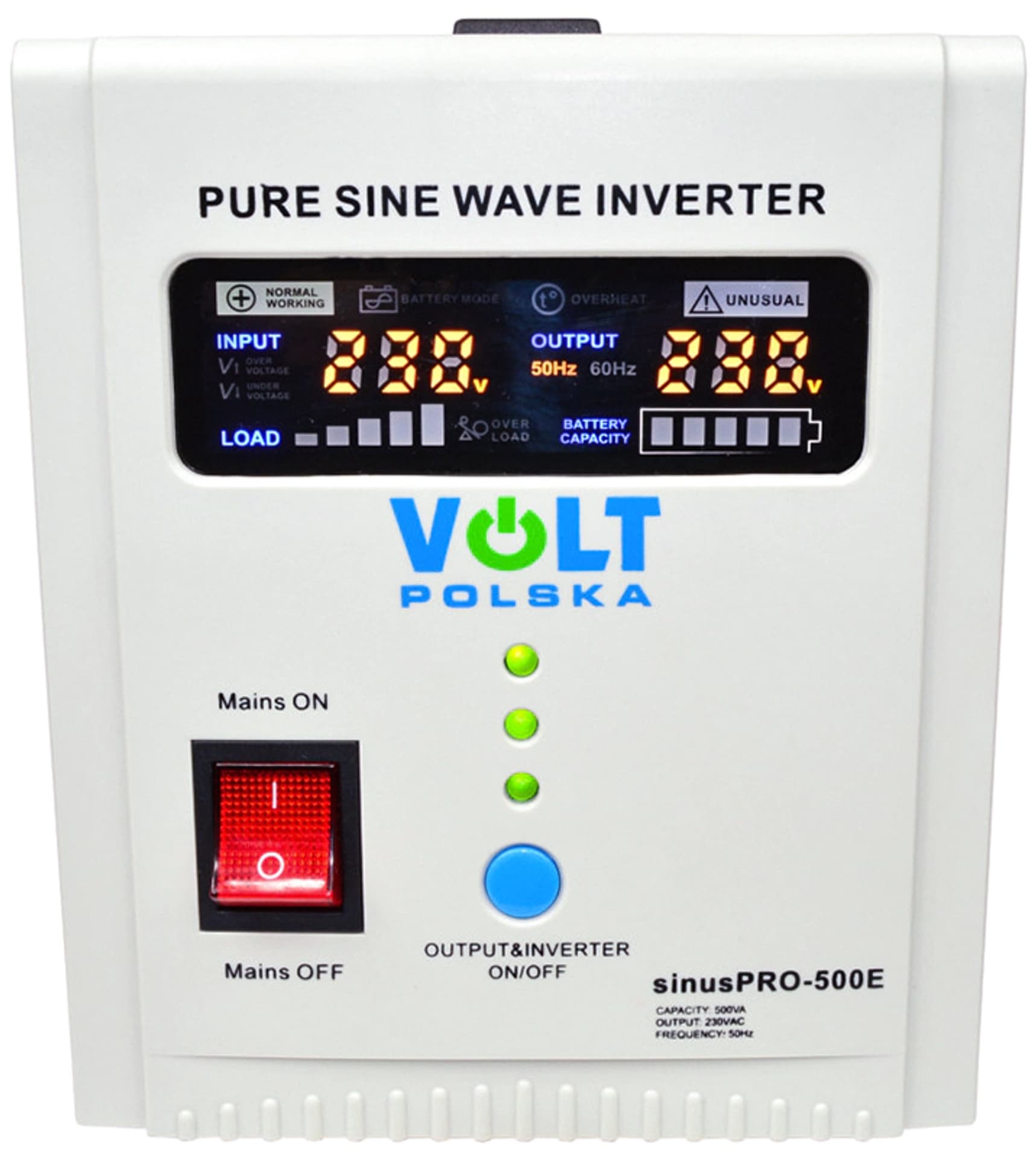 

Inverter 12V/230V 500VA Volt SinusPRO-500E