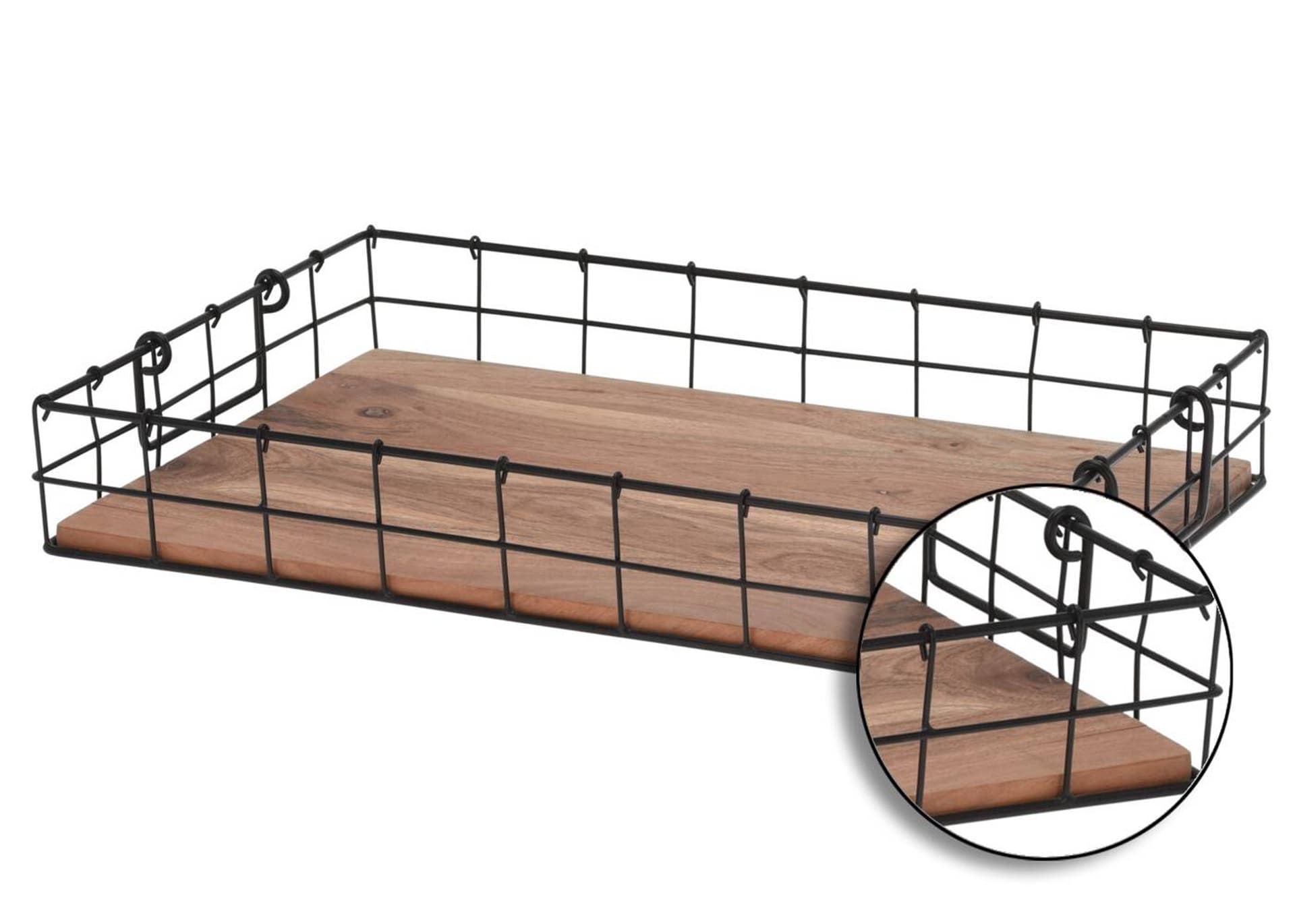 

Taca drewniano metalowa Loft 42x20 cm