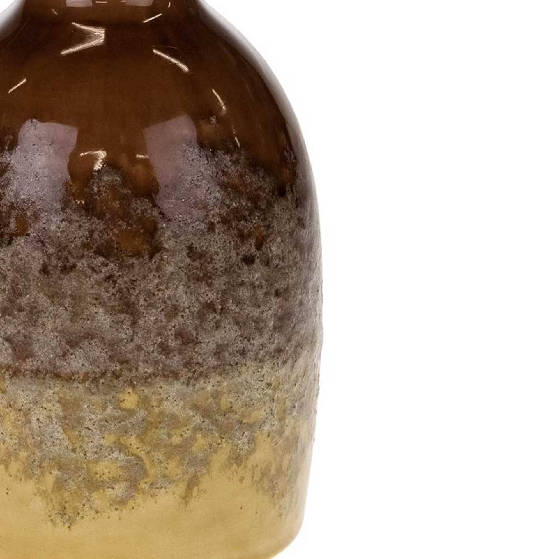 

Wazon ceramiczny brązowo żółty 16,5 cm