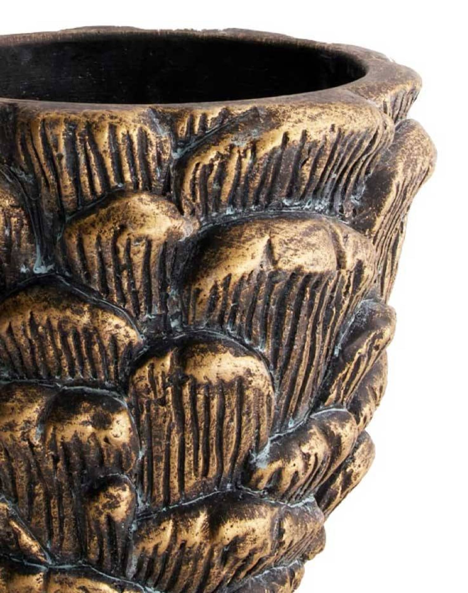 

Osłonka na doniczkę ciemne złoto 15 cm
