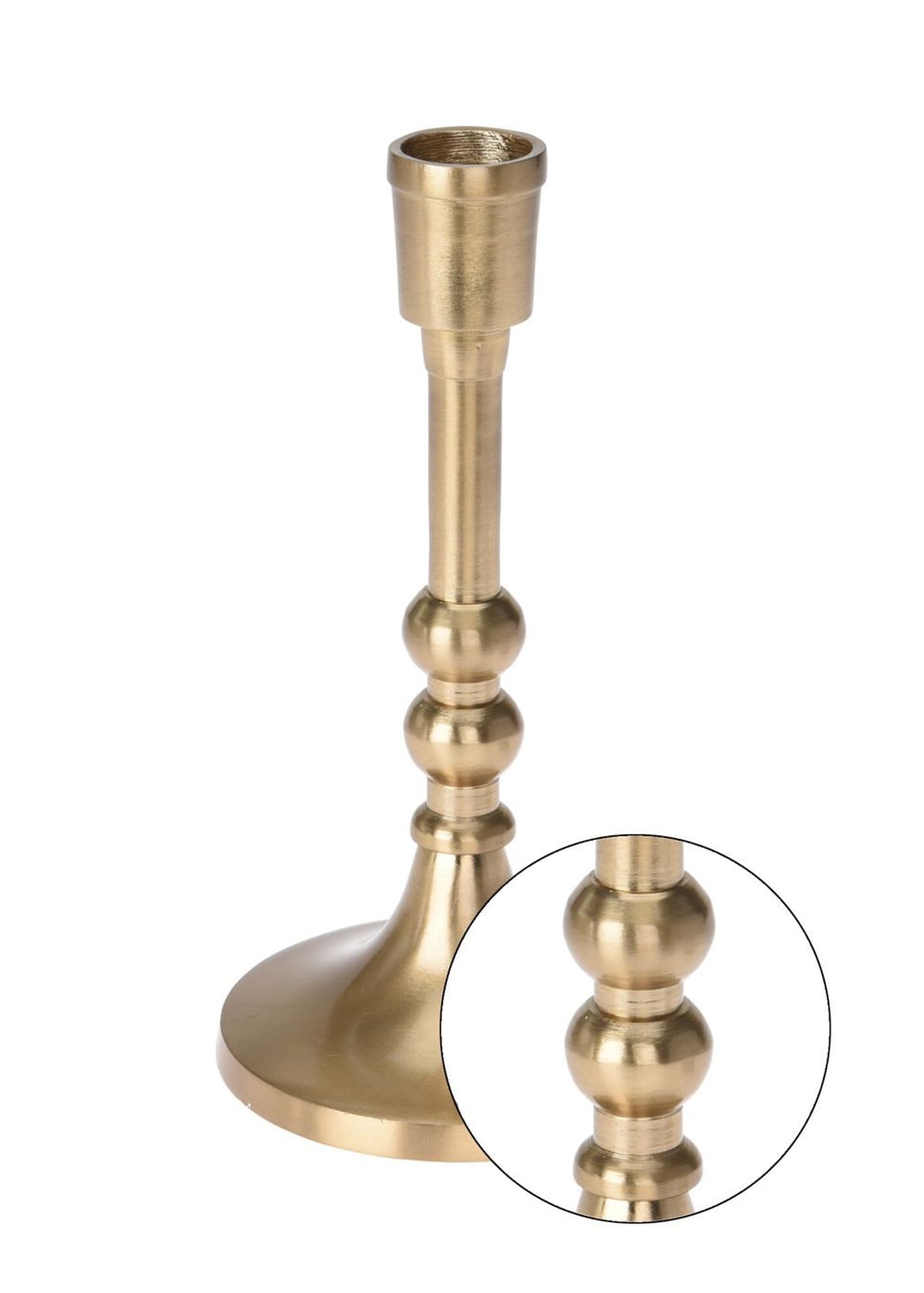 

Świecznik aluminiowy złoty 17,5 cm
