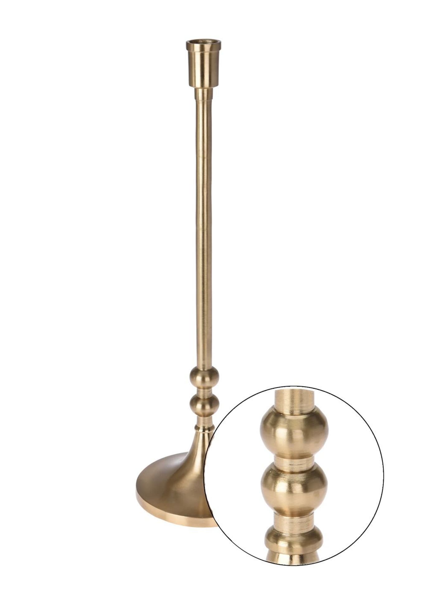 

Świecznik aluminiowy złoty 41 cm