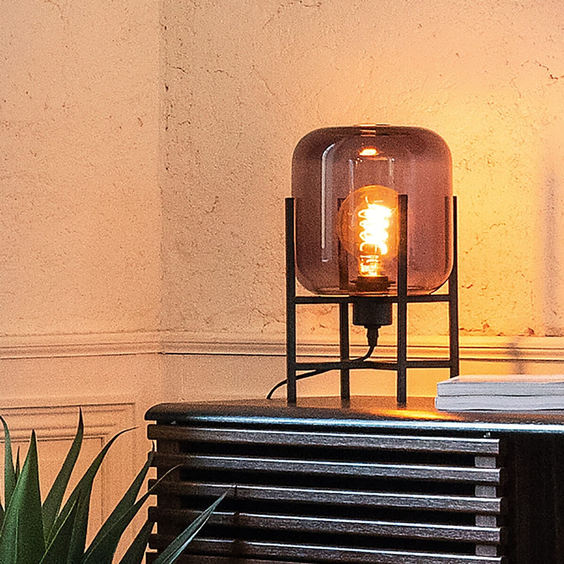 

Lampka nocna Rob szkło dymione 34 cm