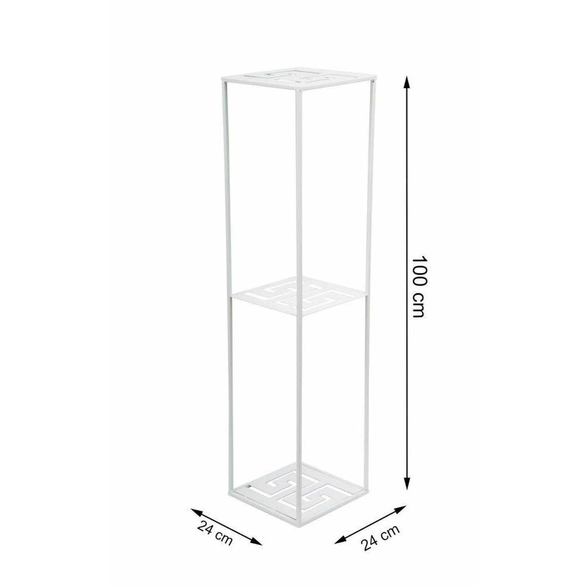 

Nowoczesny stojący kwietnik 100 cm biały LOFT