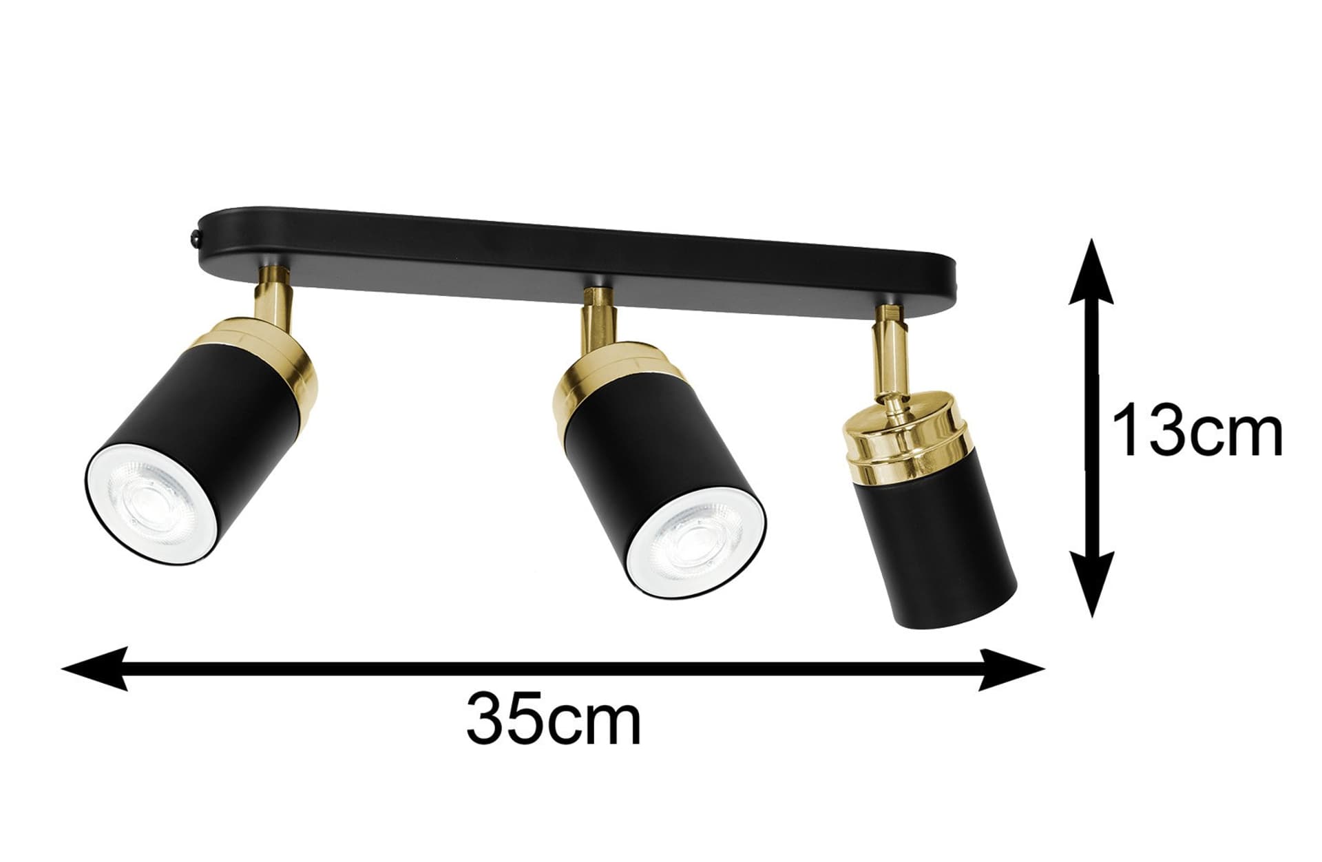 

Nowoczesna lampa czarno złota Reno x3