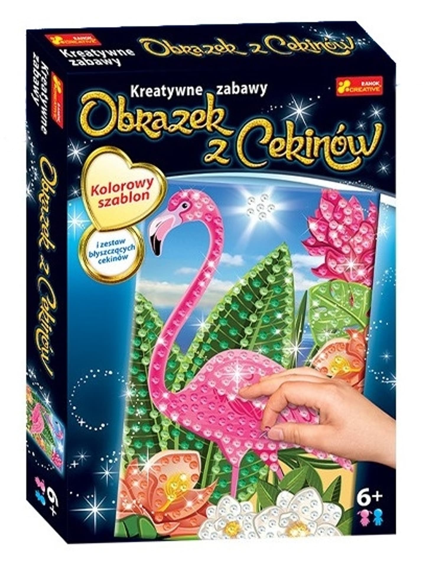 

FLAMING OBRAZEK Z CEKINÓW KREATYWNE ZABAWY RANOK