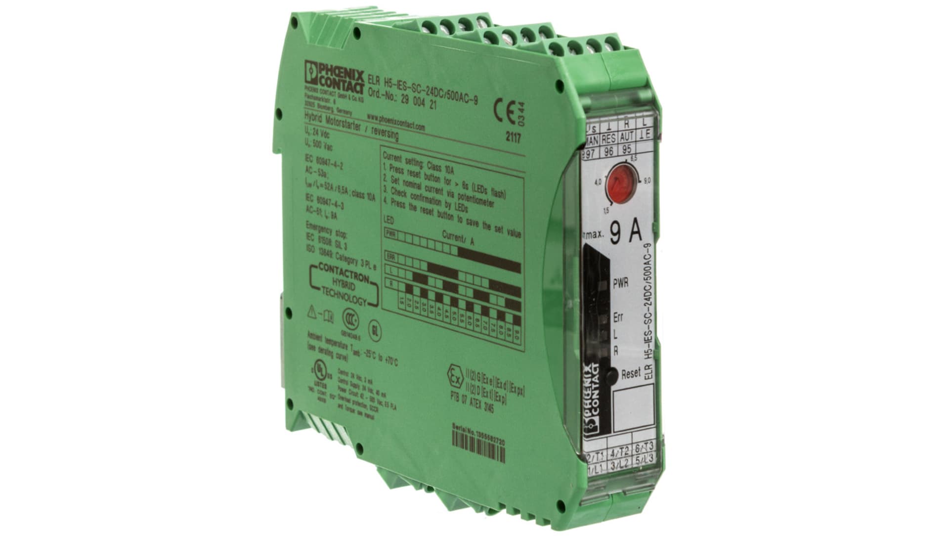 

Hybrydowy rozrusznik silnikowy nawrotny 9A 24V DC ELR H5-IES-SC-24DC/500AC-9 2900421