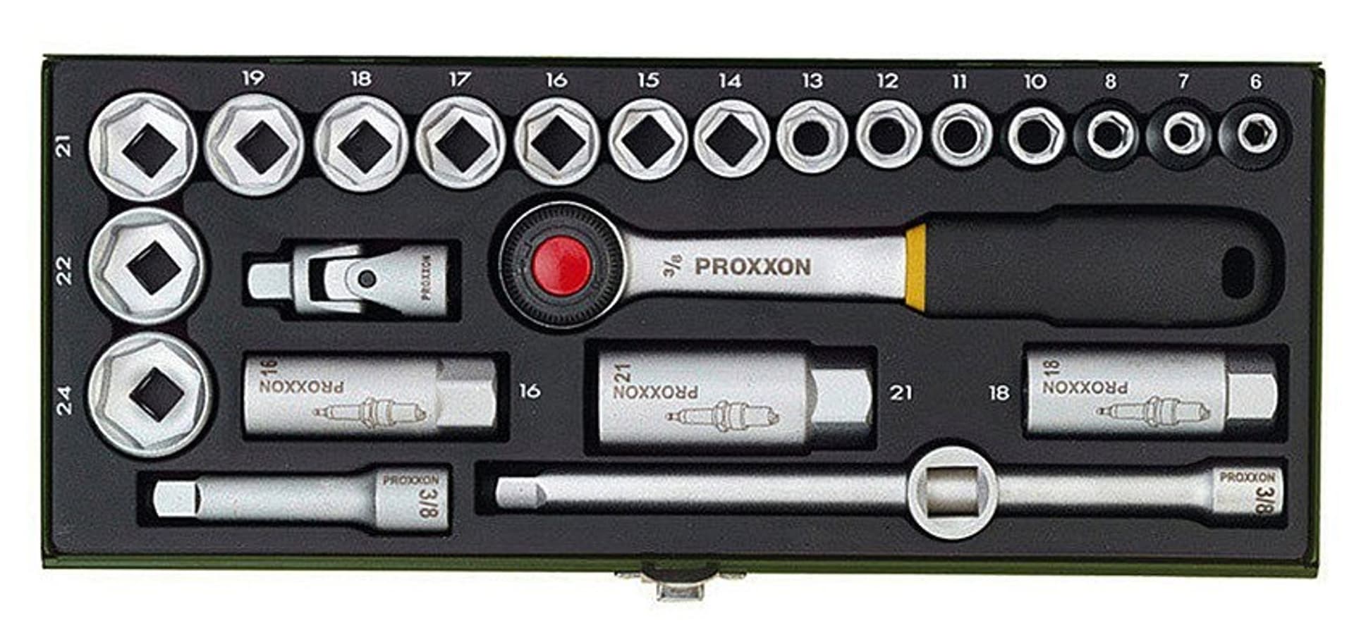 

ZESTAW KLUCZY NASADOWYCH Z GRZECHOTKAMI 3/8''', 24CZ.