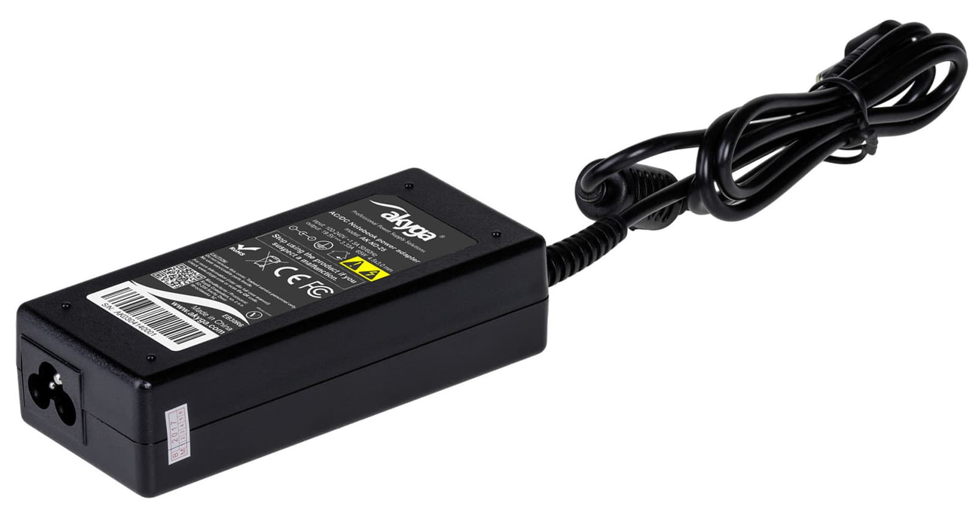 

Zasilacz do laptopa Akyga (19.5 V, 3.33 A, 65 W, 4.5/3/pin mm)