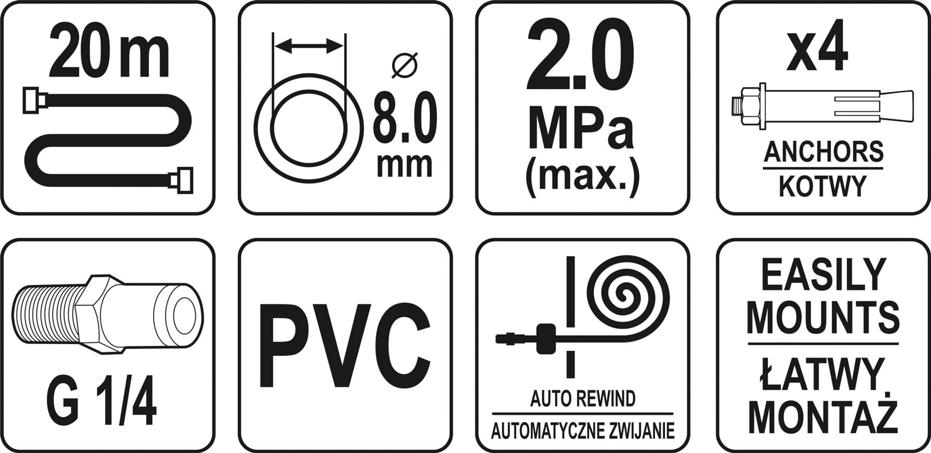 

PRZEWÓD PNEUMATYCZNY NA ZWIJAKU AUTOMATYCZNYM 8MM 20M
