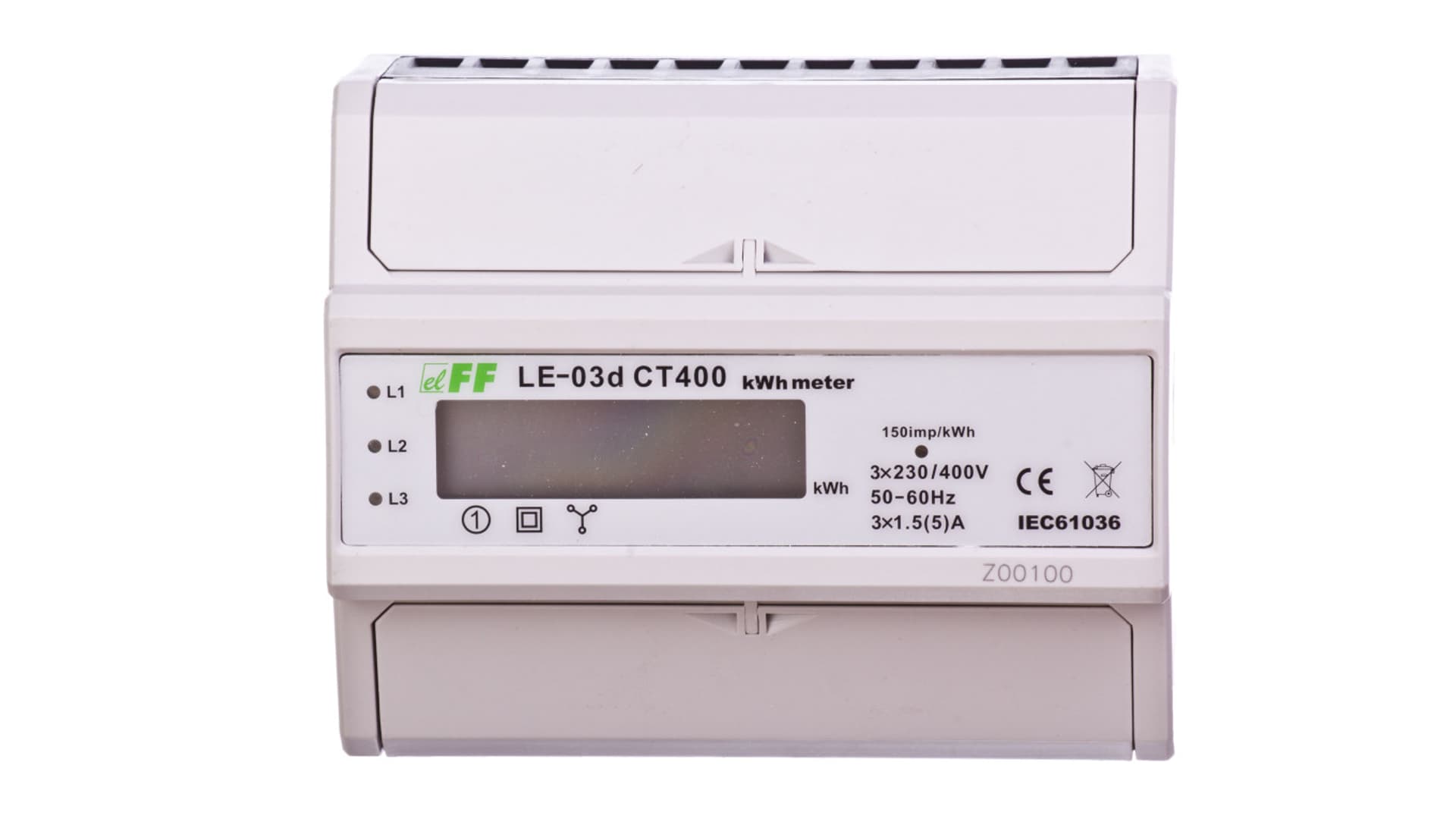 

Licznik energii elektrycznej 3-fazowy przekładnikowy 400/5A z wyświetlaczem LCD LE03D-CT400