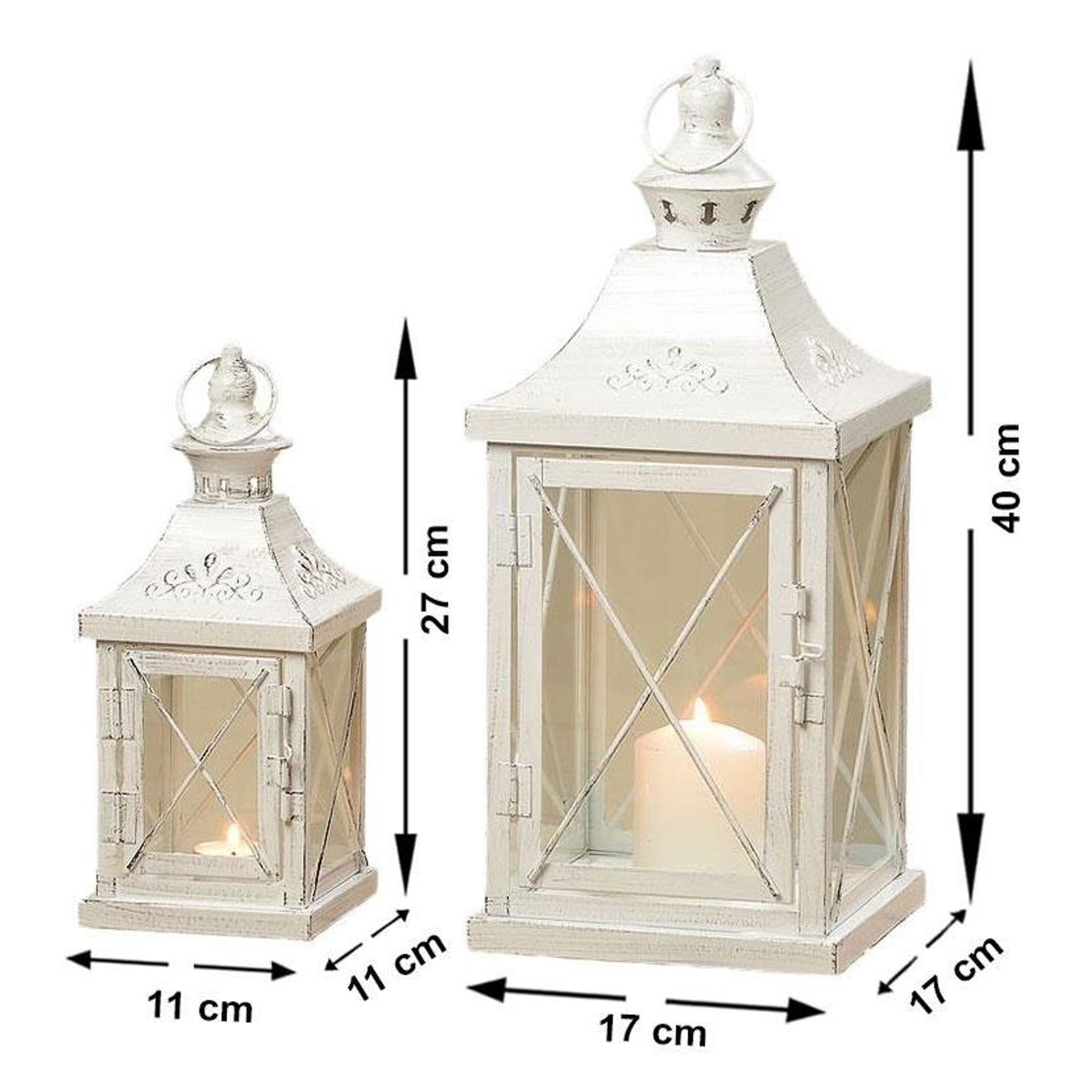 

Komplet dwóch białych lampionów