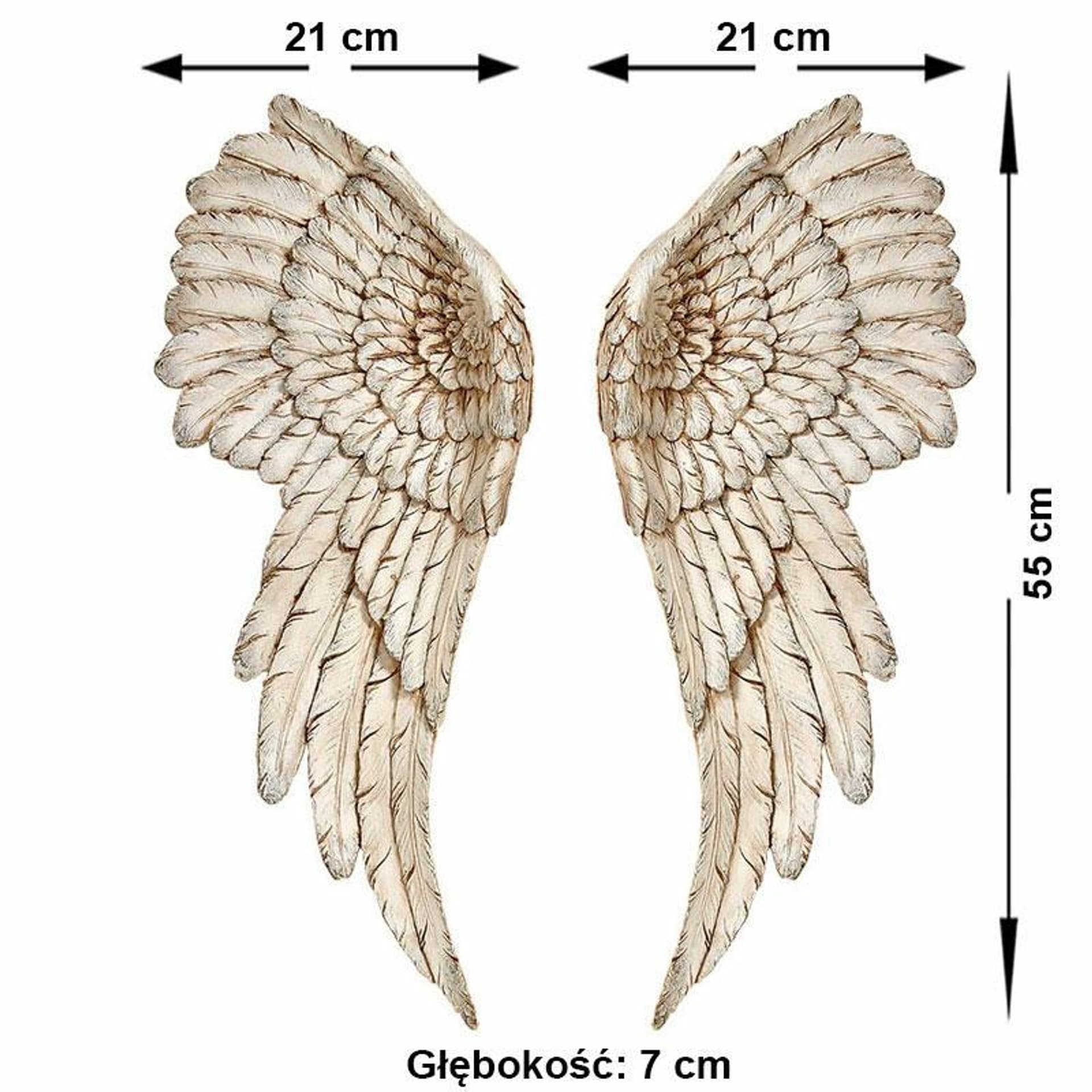 

Skrzydła dekoracyjne ścienne wys 55 cm