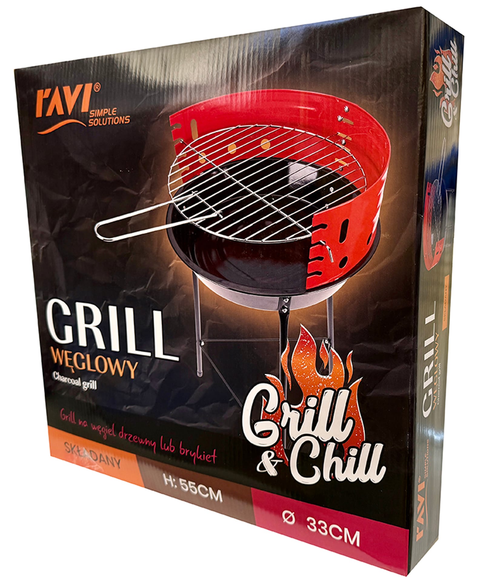 Grill węglowy Ravi 55x33cm