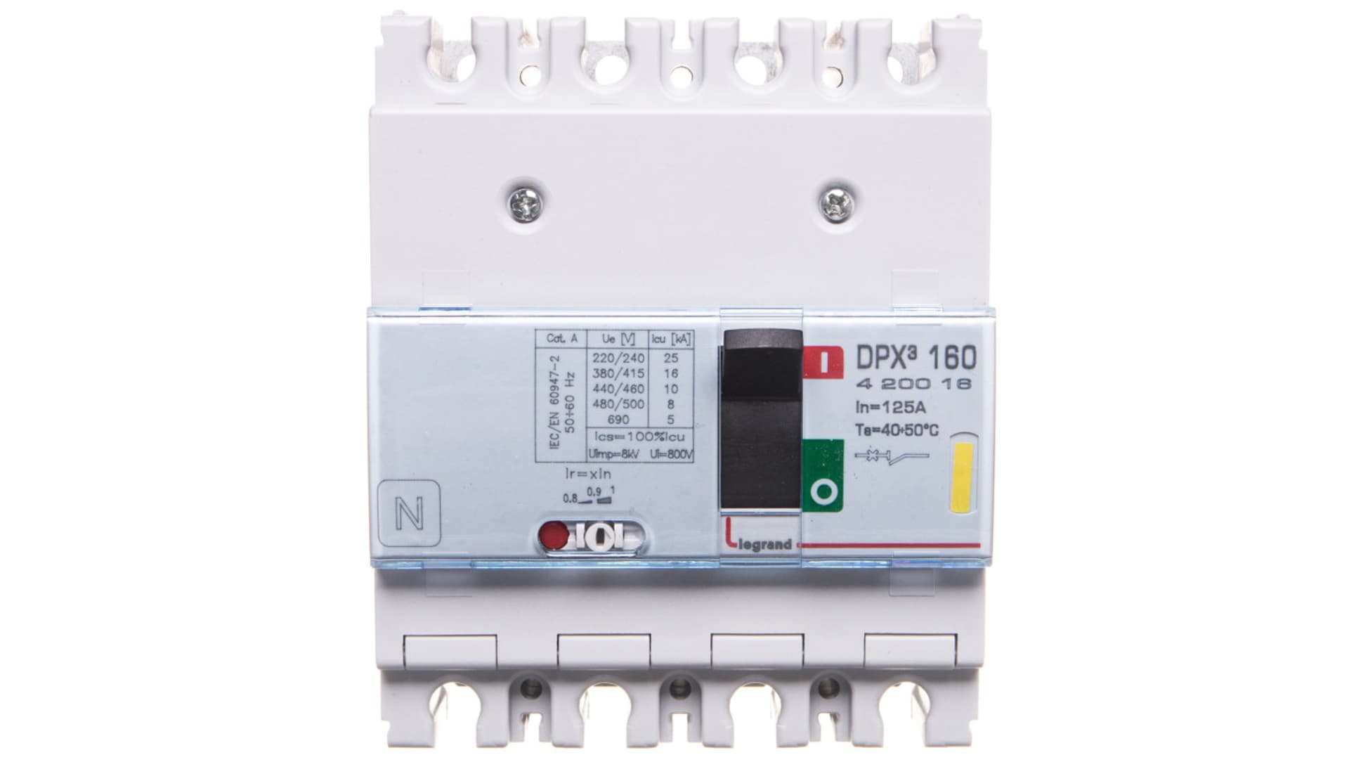 

Wyłącznik mocy 125A 4P 16kA DPX3 160 420016