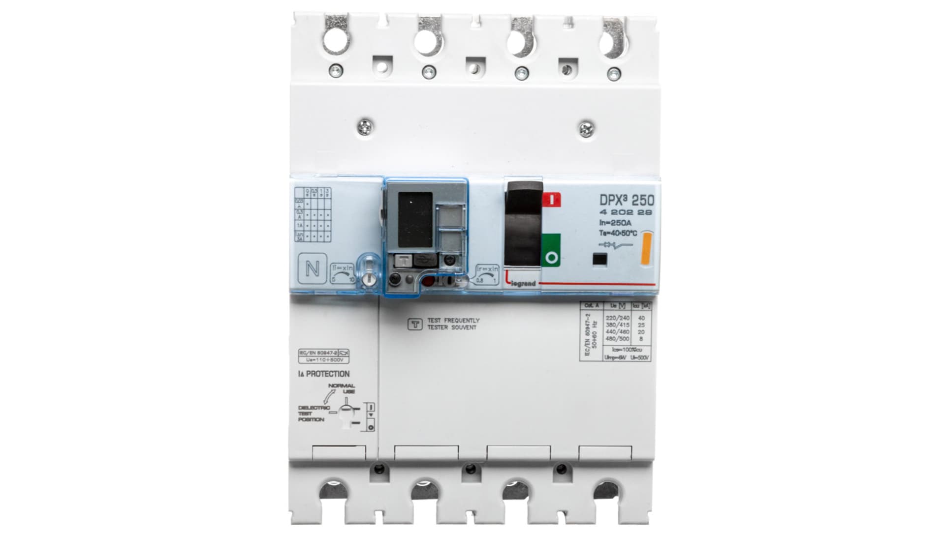 

Wyłącznik z wyzwalaczem termiczno-magnetycznym 4P 250A 25kA DPX3 250+BL.R 420229