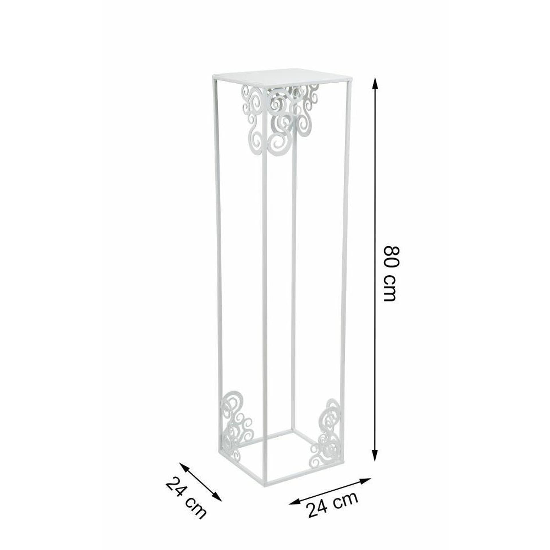 

Nowoczesny stojący kwietnik 80cm biały LOFT