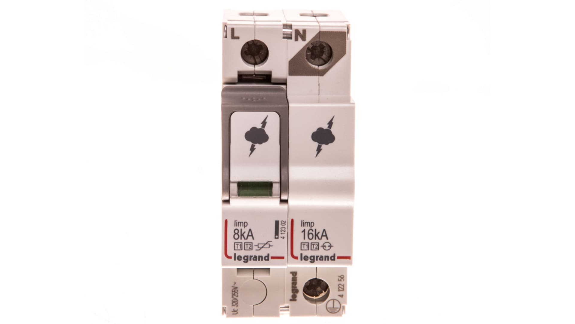 

Ogranicznik przepięć B+C Typ 1+2 1P+N 8kA 1,3kV 412256