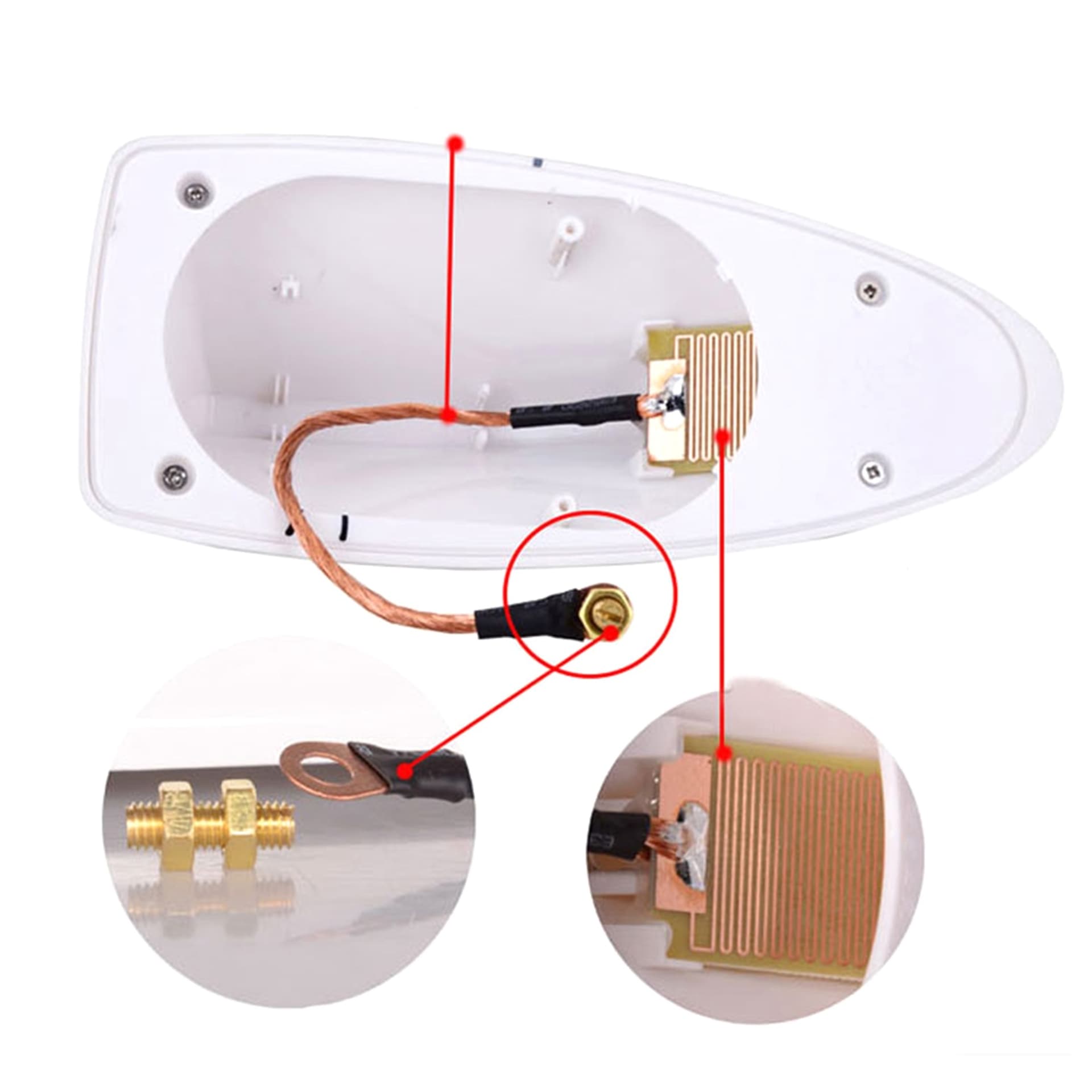 

AK322B Antena samochodowa fm shark silve