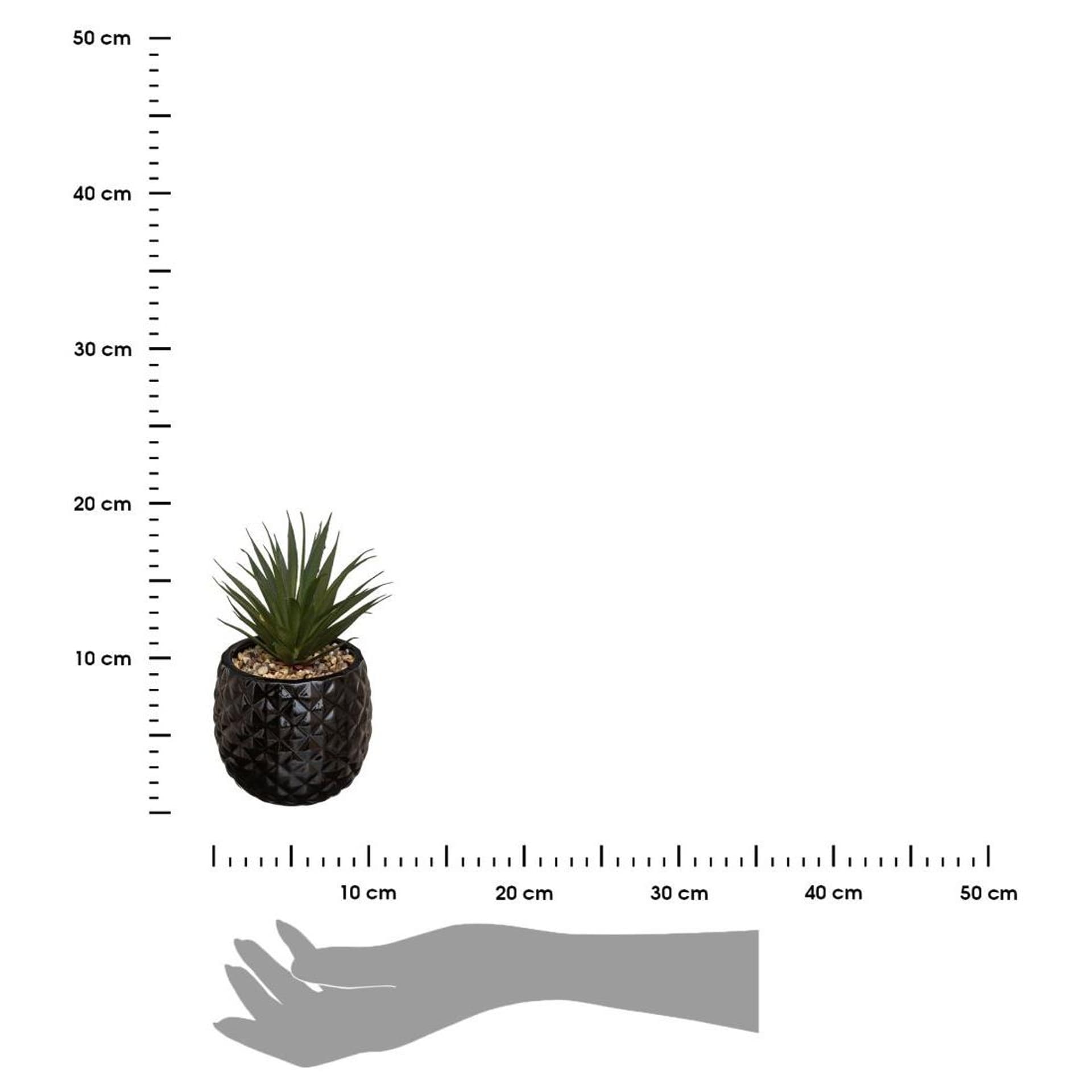 

Sztuczny kwiat w doniczce Ananas czarny