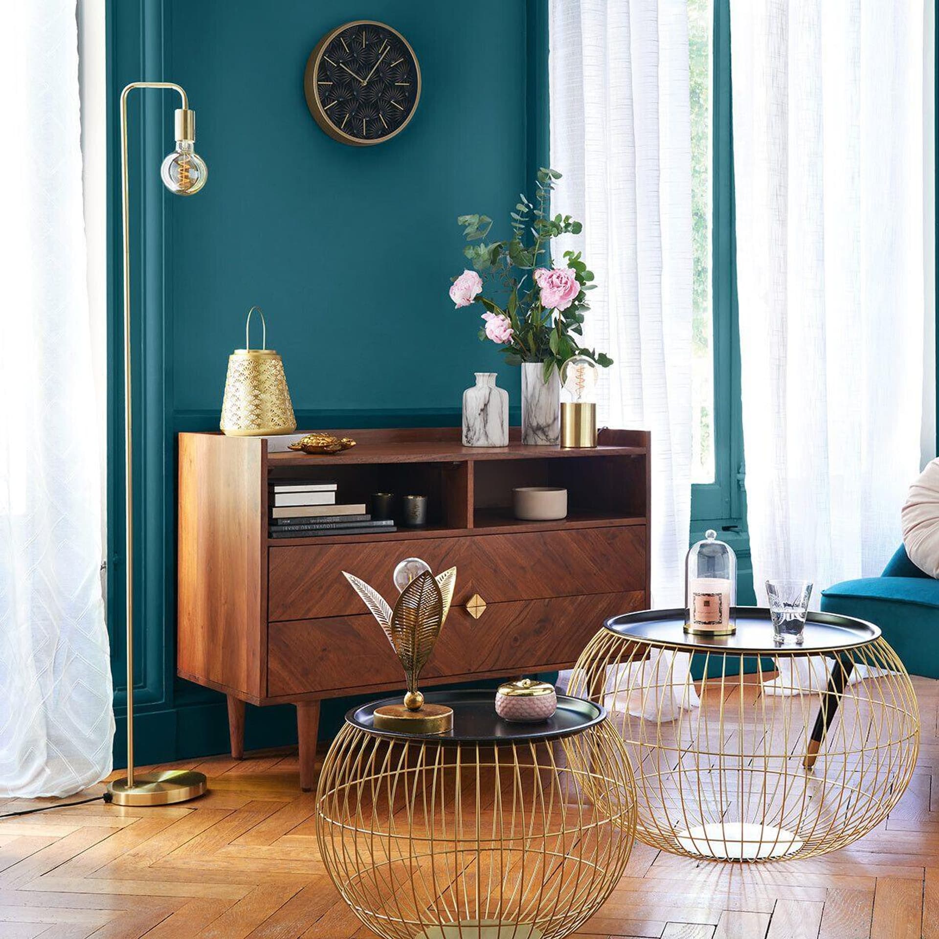 

Lampa podłogowa Keli miedziana 150 cm