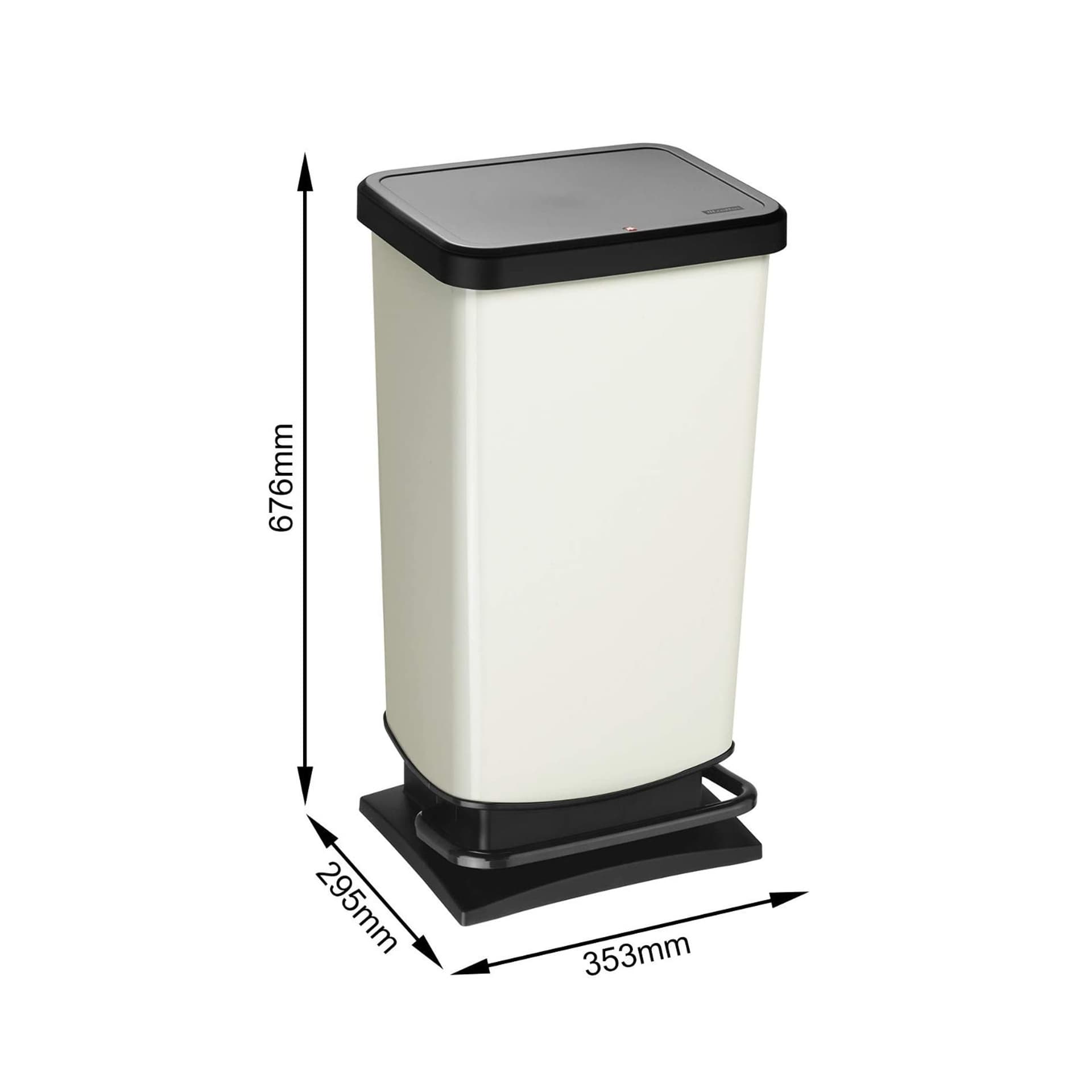 

Kosz na śmieci z pedałem Rotho Paso 40L cool white
