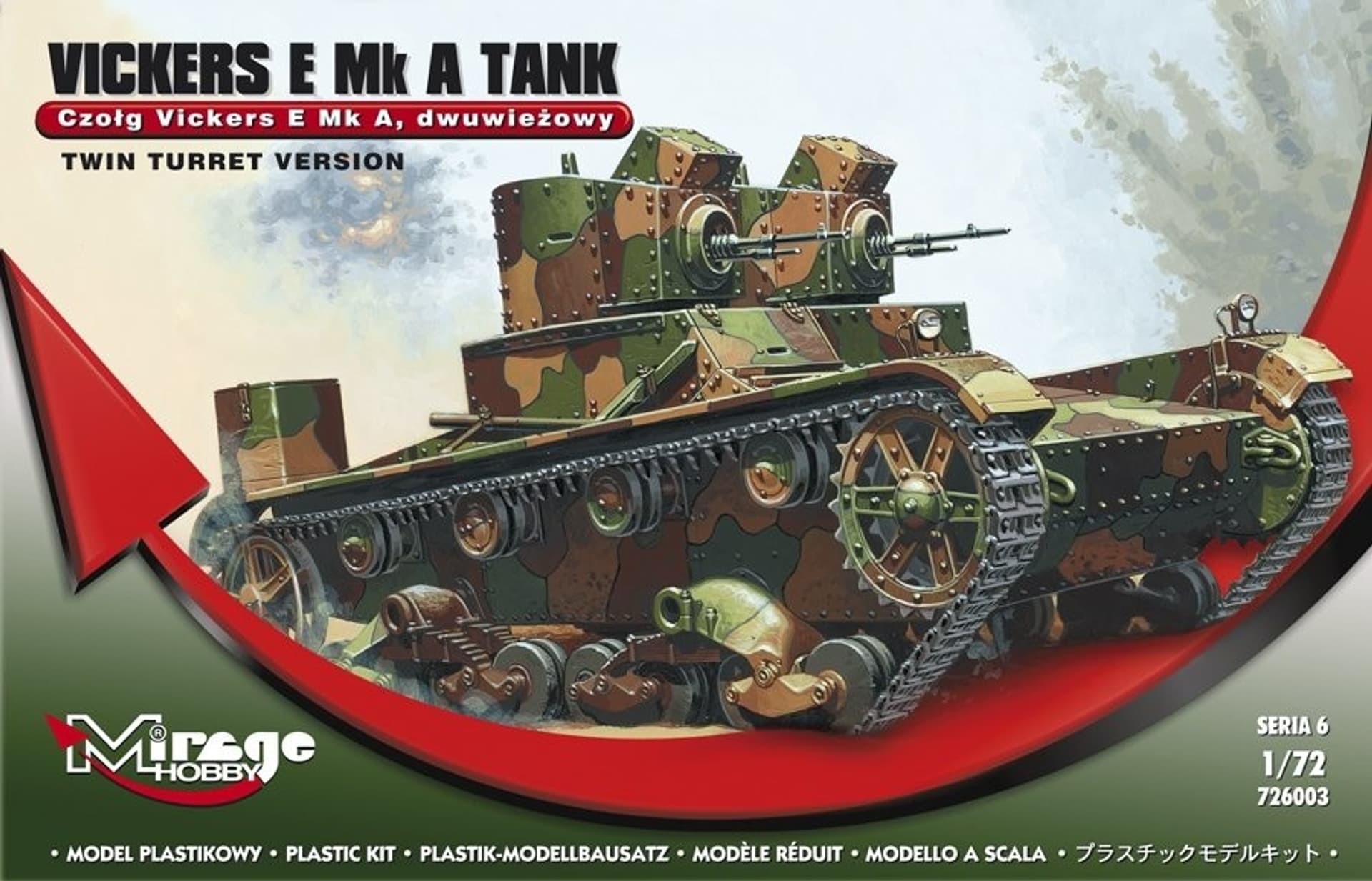 

Model do Sklejania Czołg Vickers E MK. A