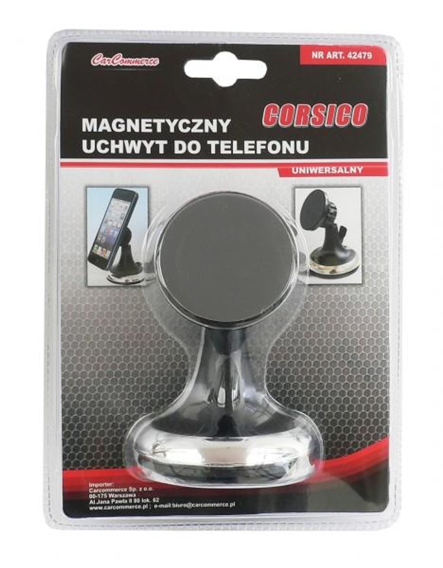 

Uchwyt samochodowy na telefon magnetyczny amio-02052