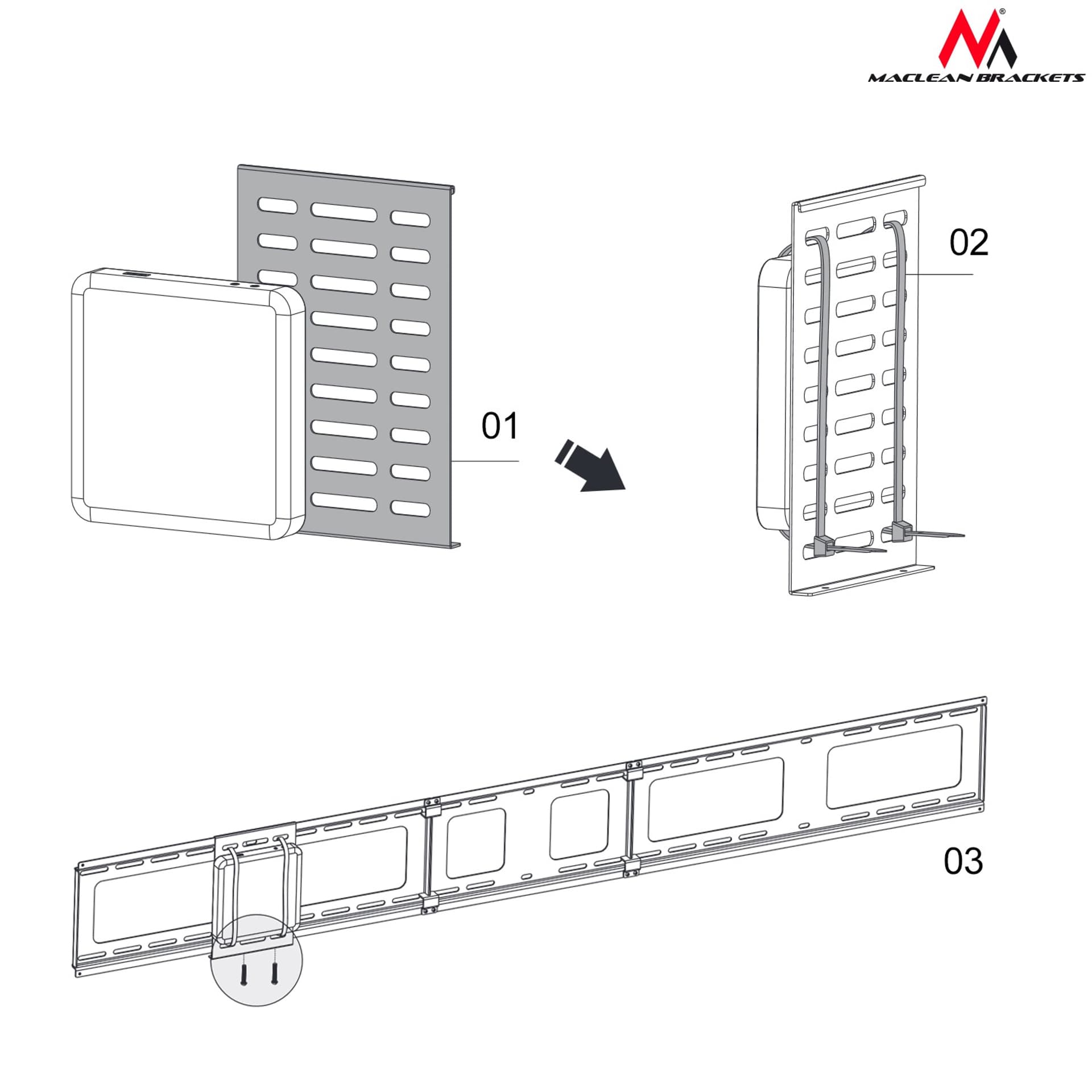 

MC-802 57671 Uchwyt do mini CPU, Thin Client