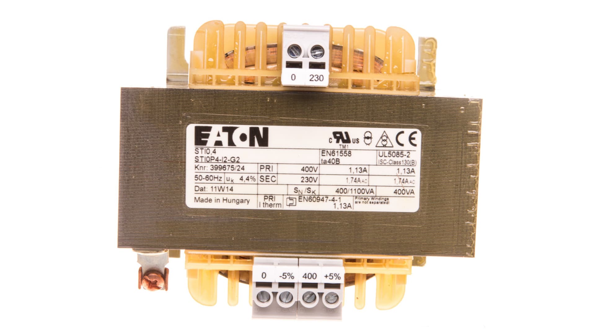 

Transformator 1-fazowy 400VA 400/230V STI0,4(400/230) 046640, 400/230) 04664