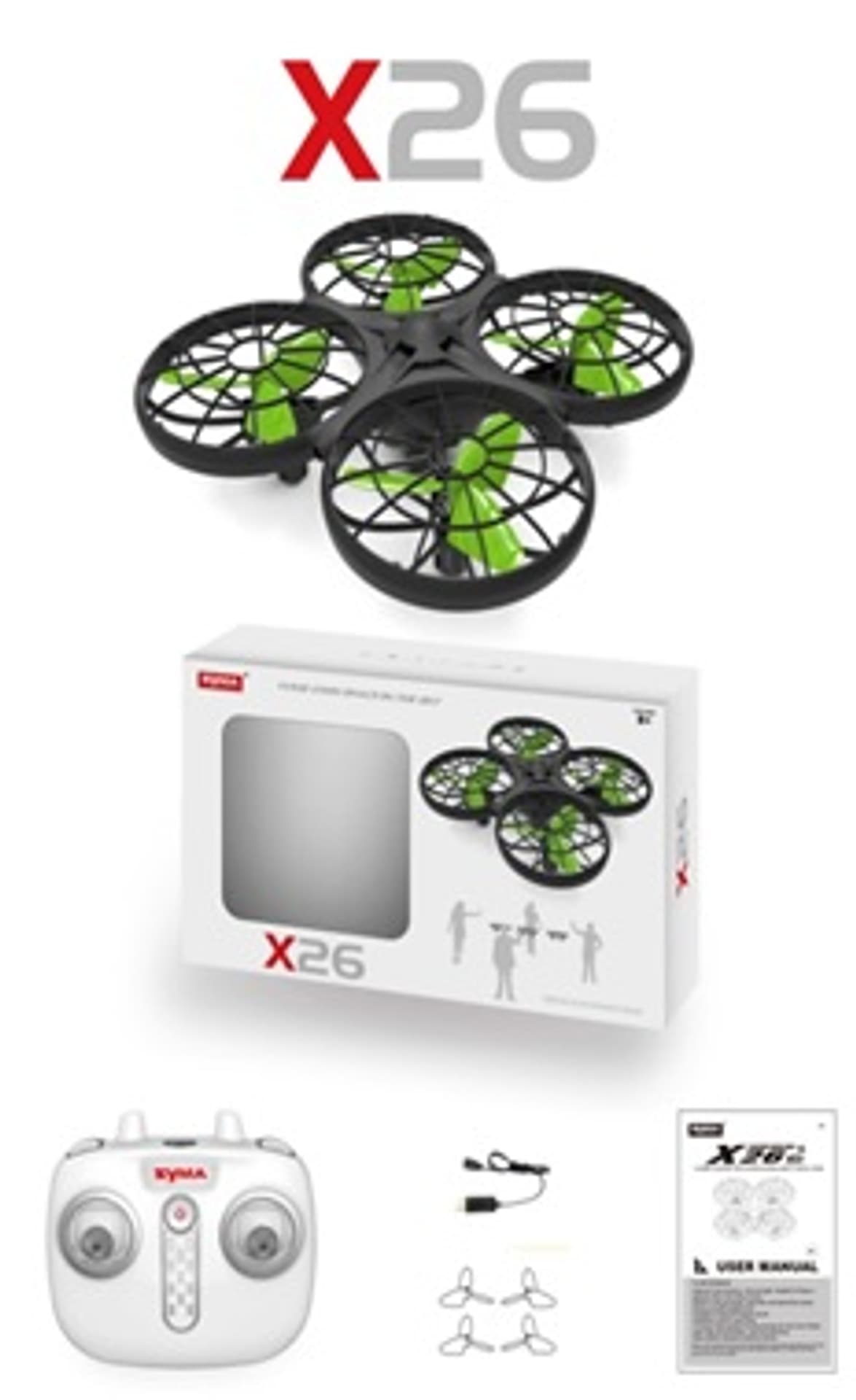 

Dron na pilota zdalnie sterowany RC Syma X26 Unik Przeszkód 2,4Ghz Headless