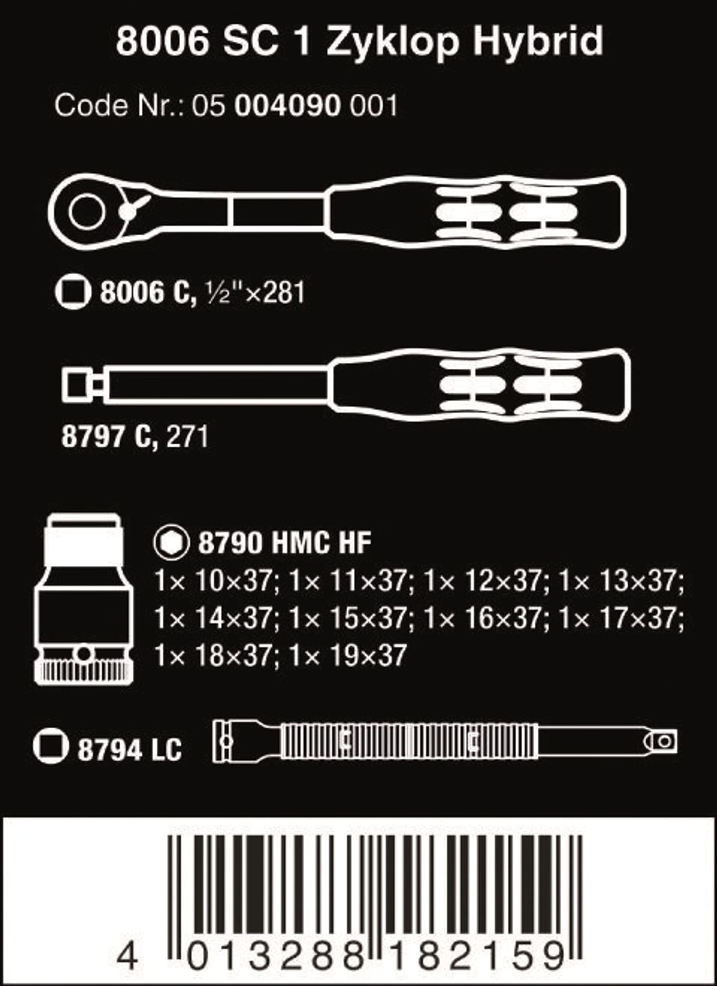 

ZESTAW KLUCZY NASADOWYCH Z GRZECHOTKĄ ZYKLOP HYBRID 1/2''