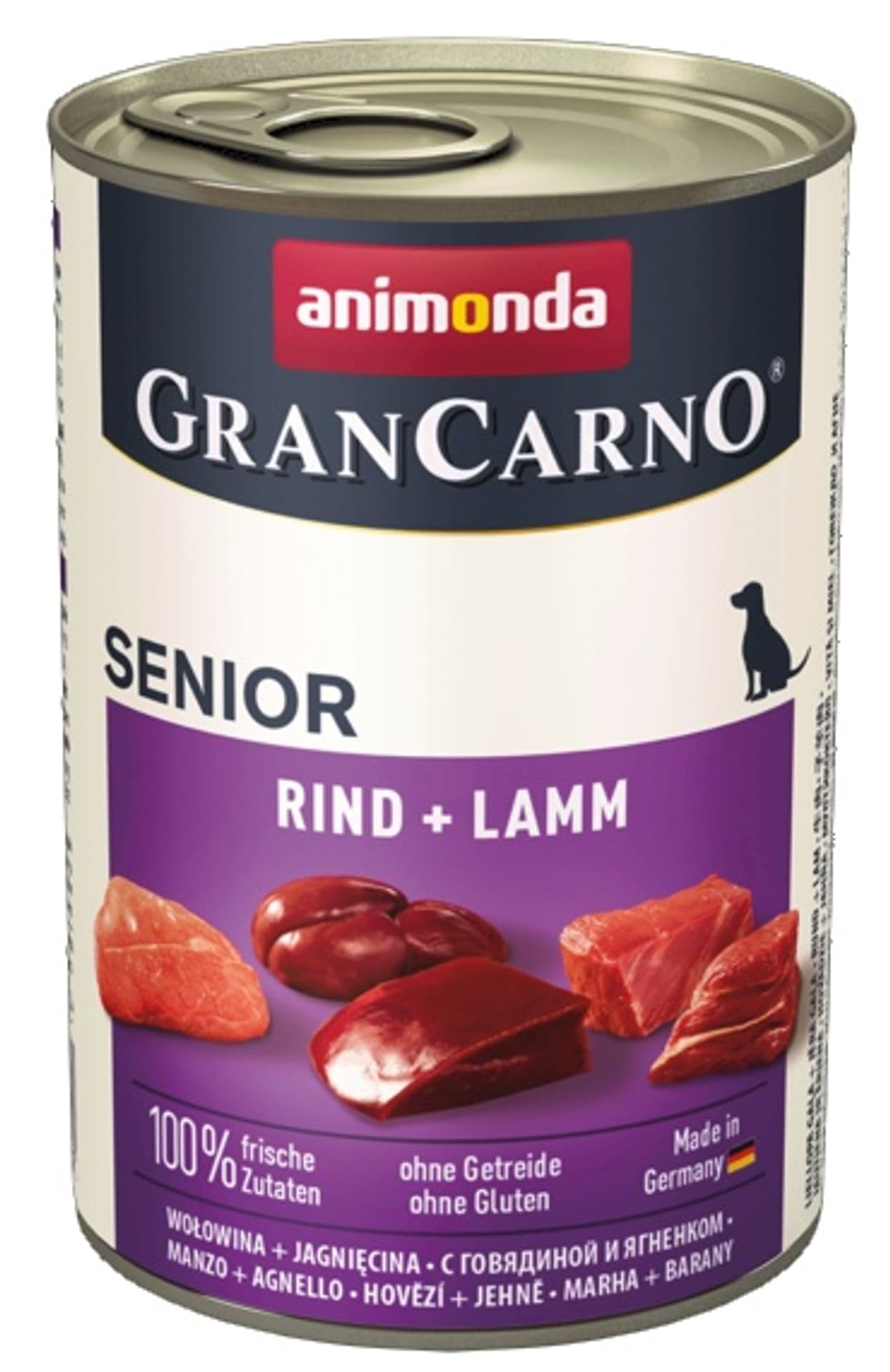 

ANIMONDA Grancarno Senior smak: wołowina i jagnięcina - puszka 400g