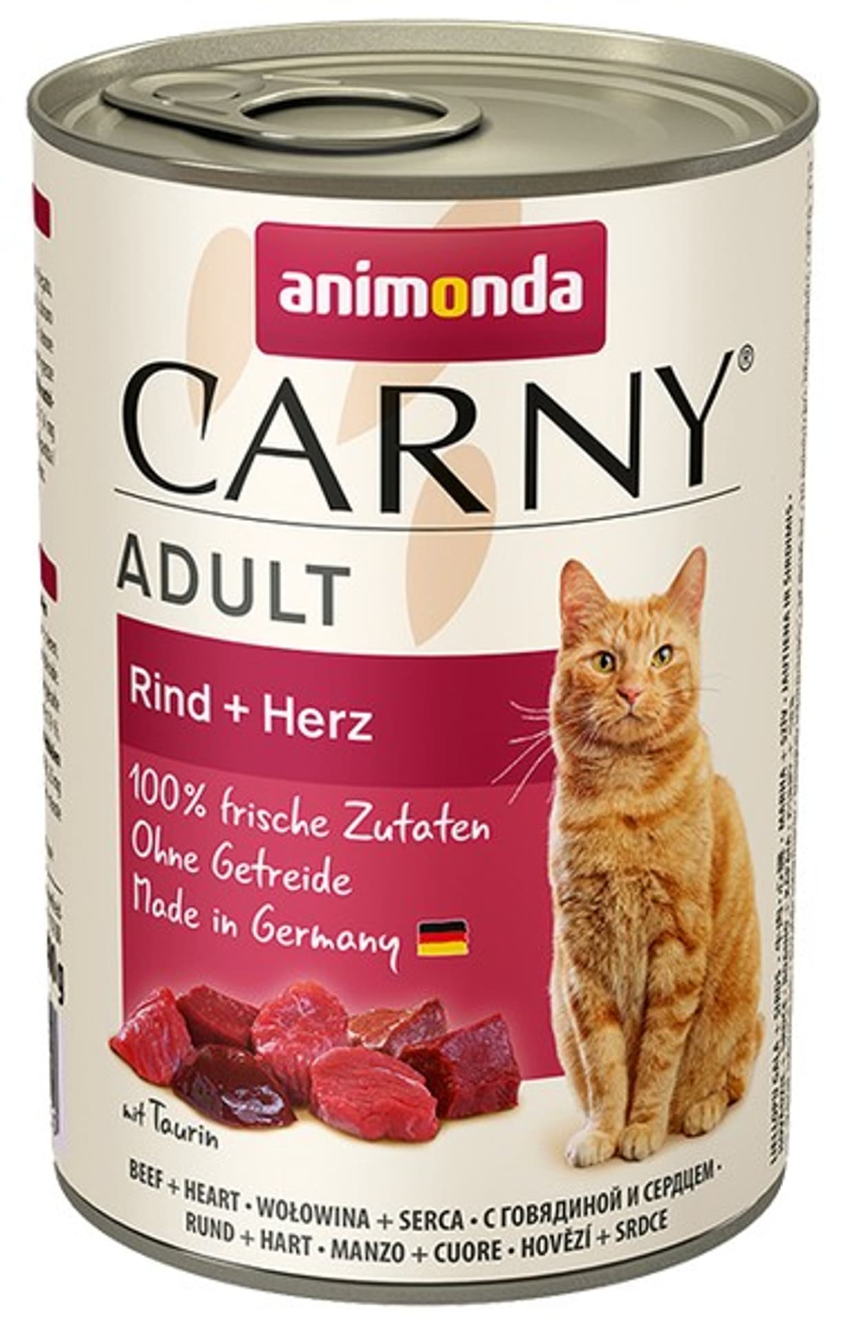 

ANIMONDA Carny Adult smak: wołowina i serca - mokra karma dla kota - 400g