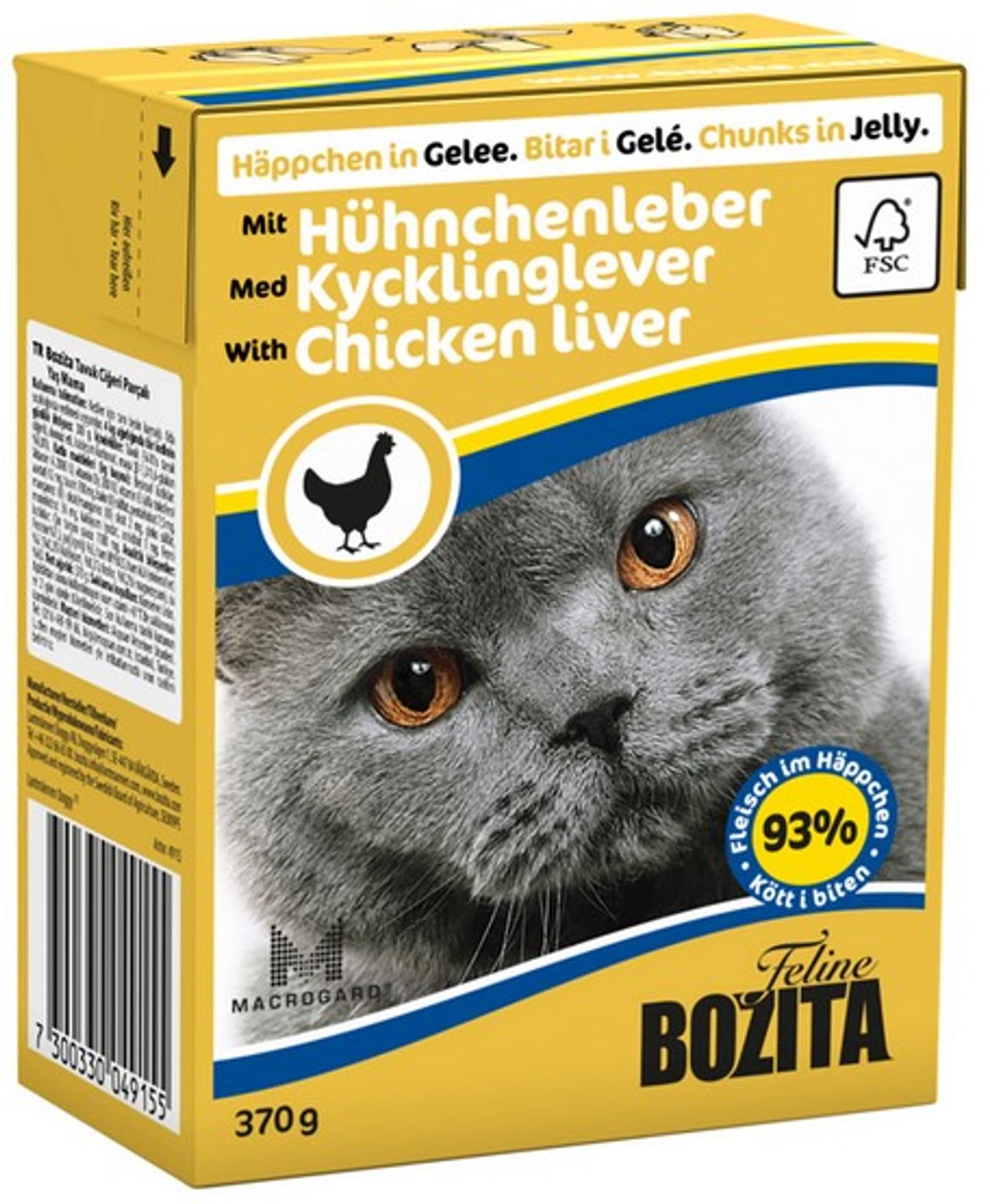 

Bozita z Wątróbką Kurczaka kawałki w galaretce kartonik 370g
